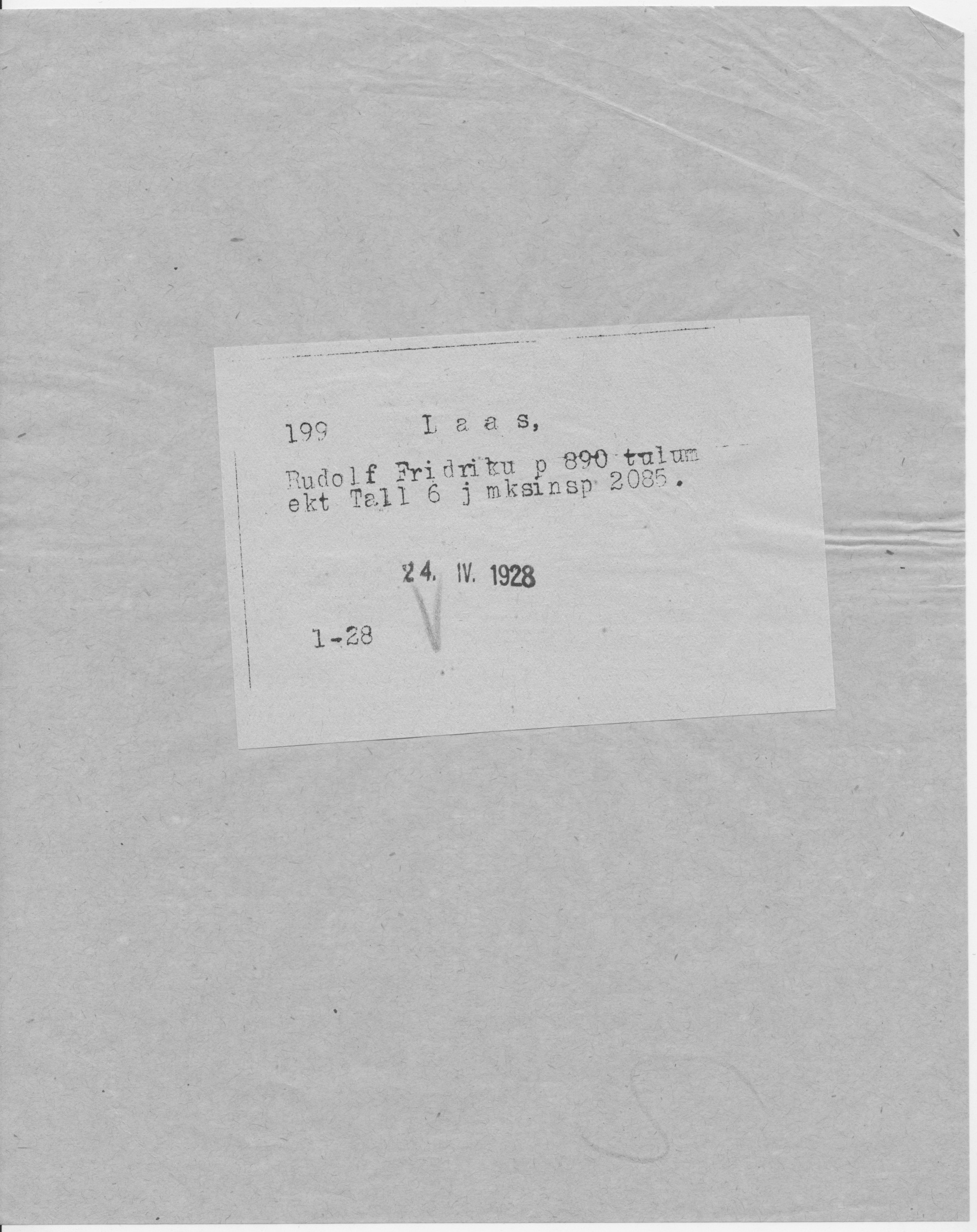 Laas, Rudolf, Fridrik