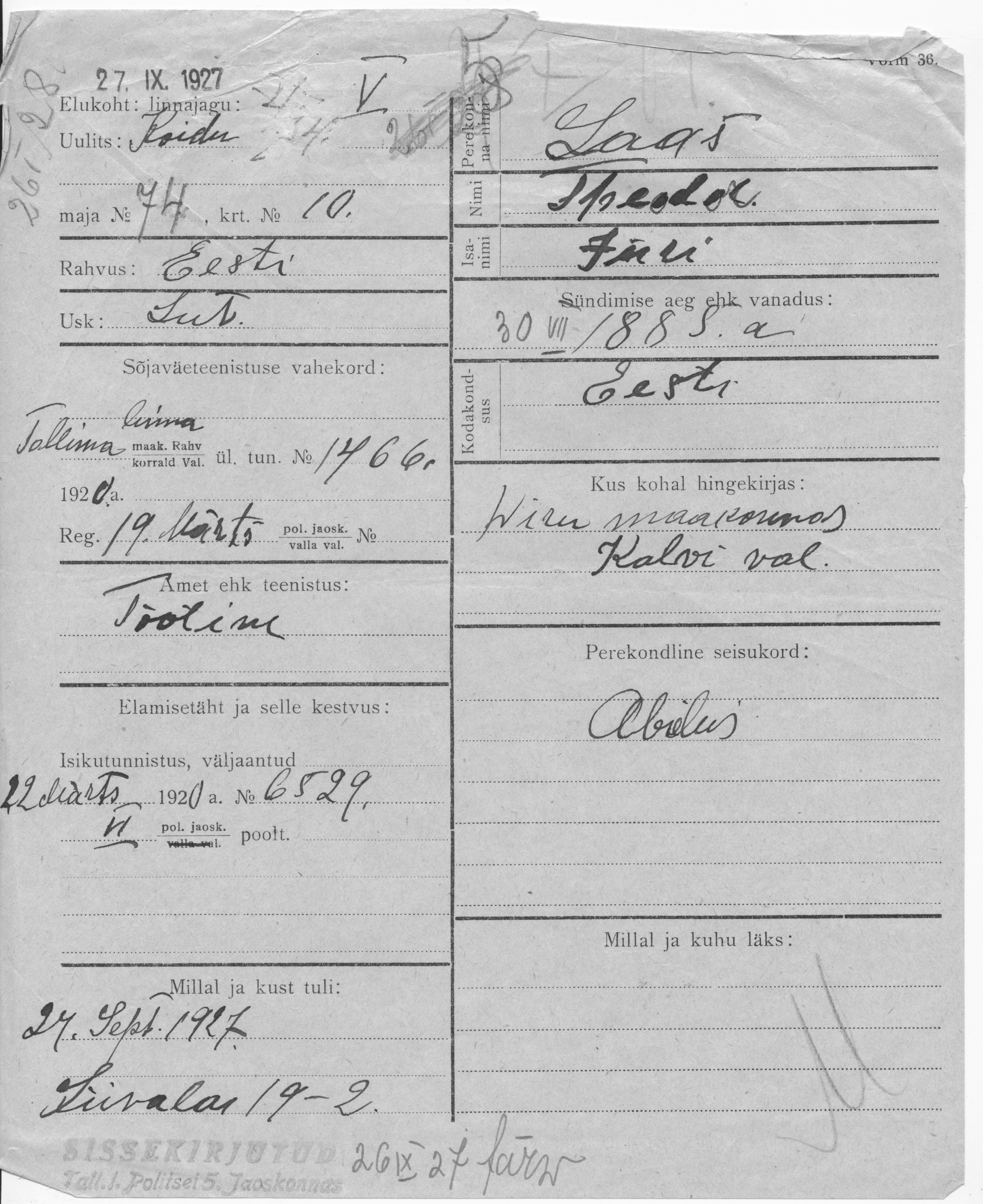 Laas, Theodor, Jüri