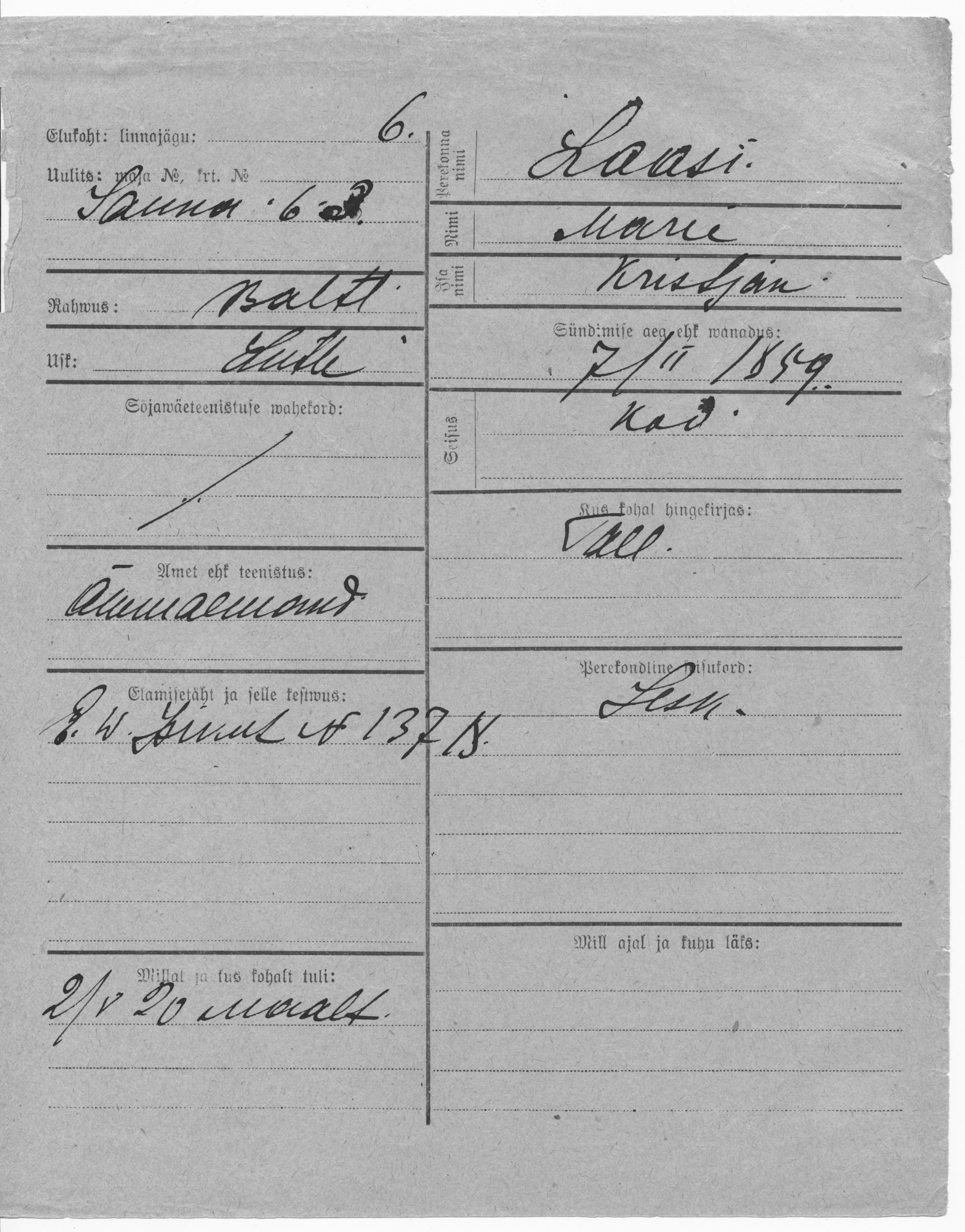 Laasi, Marie, Kristjan