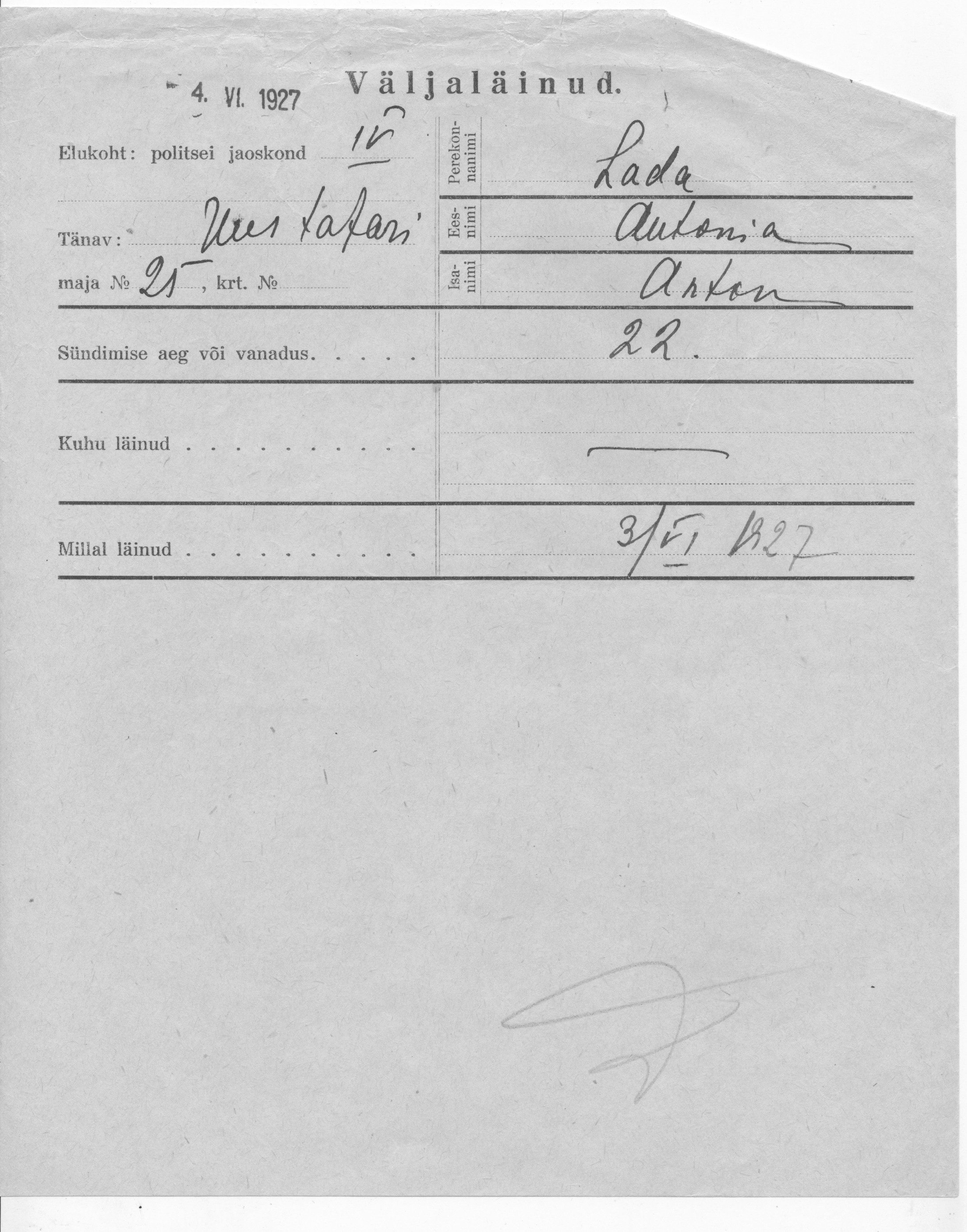 Lada, Antonia, Anton