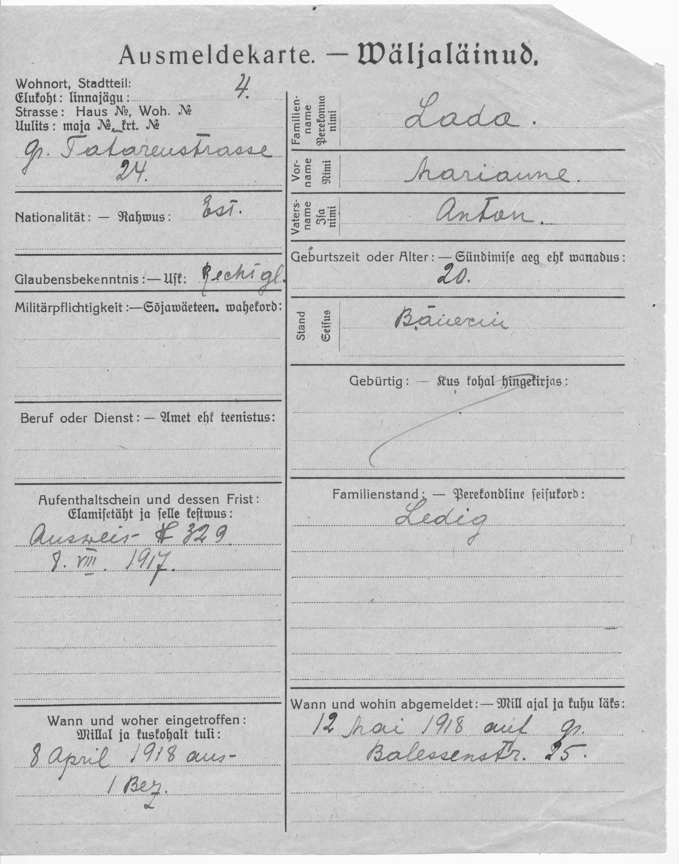 Lada, Marianne, Anton