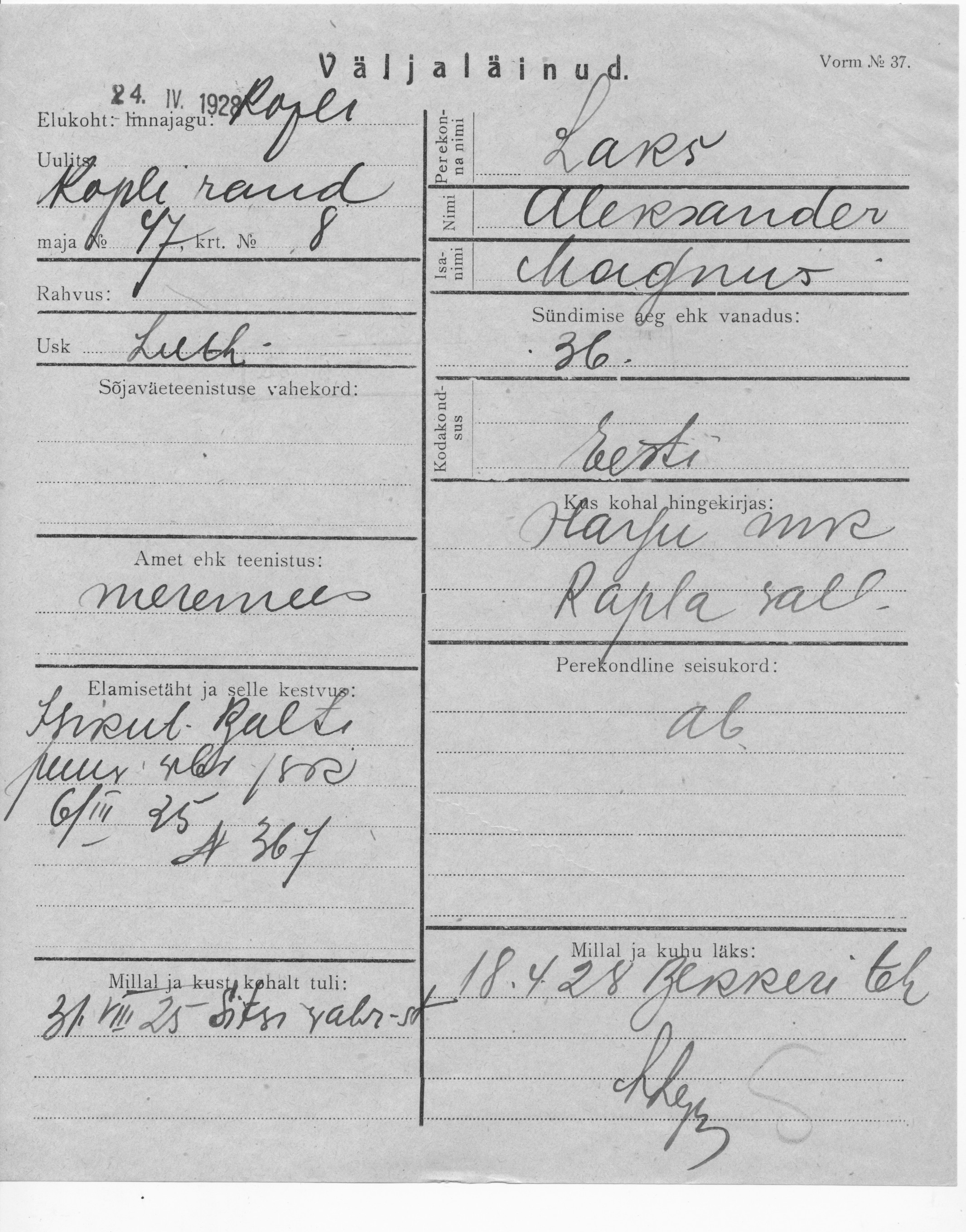 Laks, Aleksander, Magnus