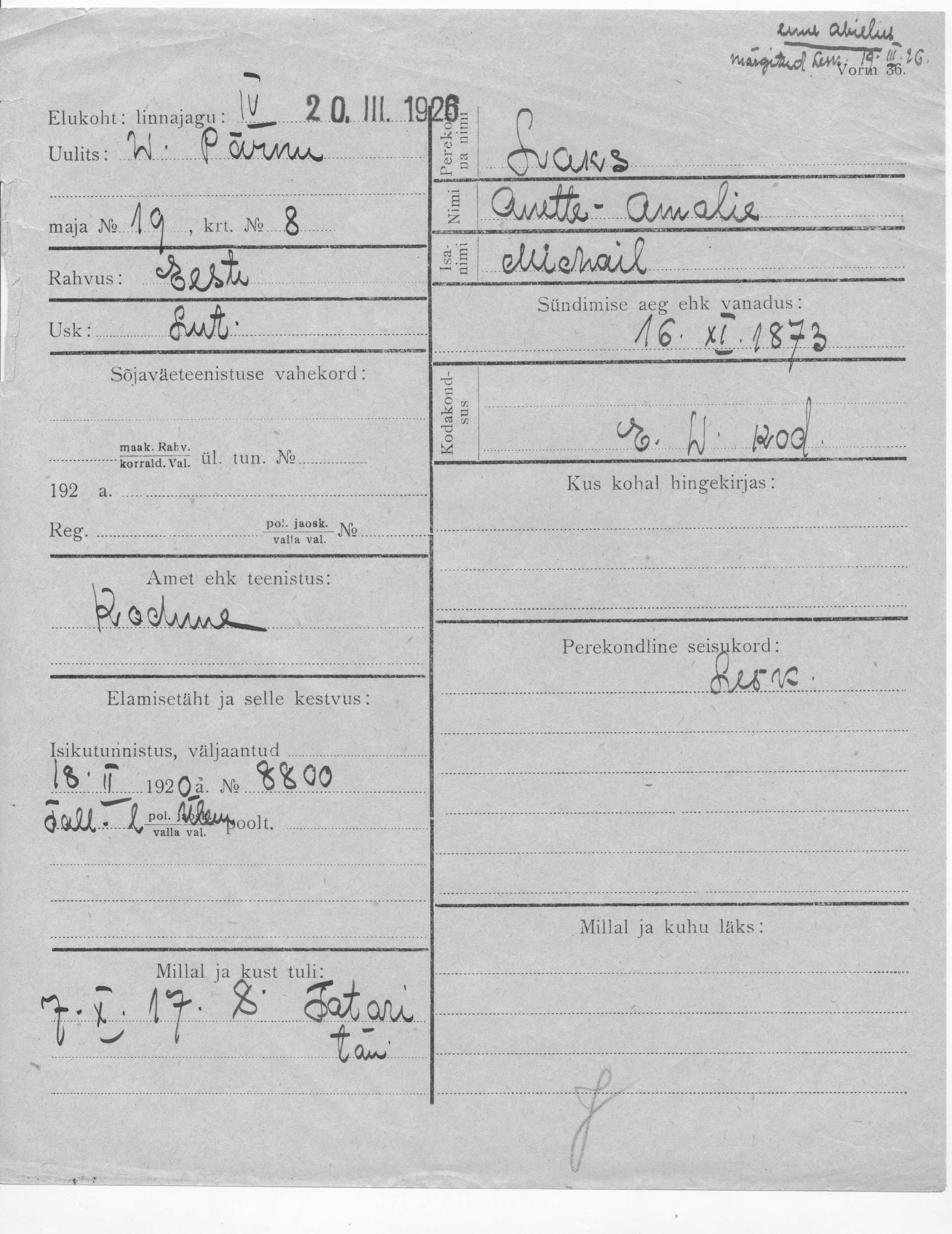 Laks, Anette Amalie, Michail