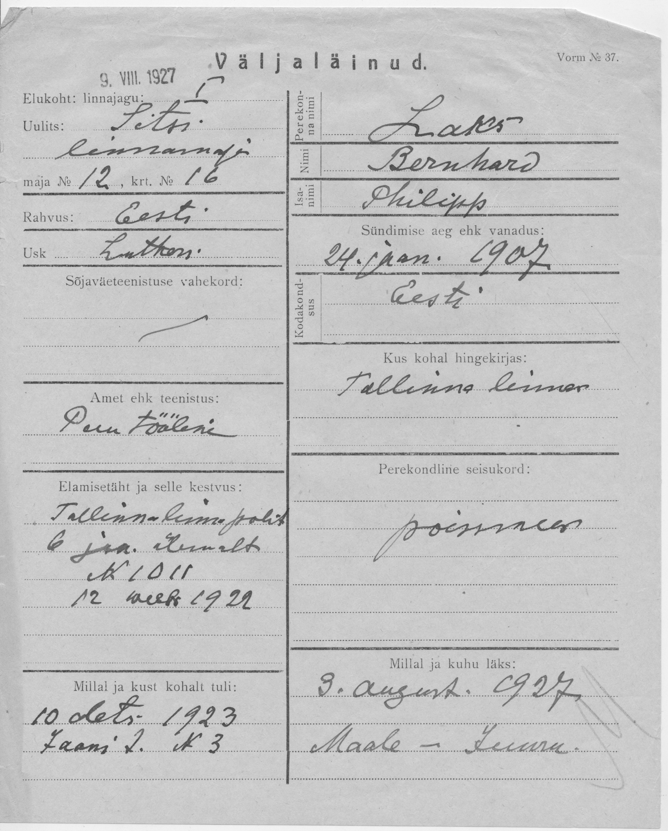 Laks, Bernhard, Philipp