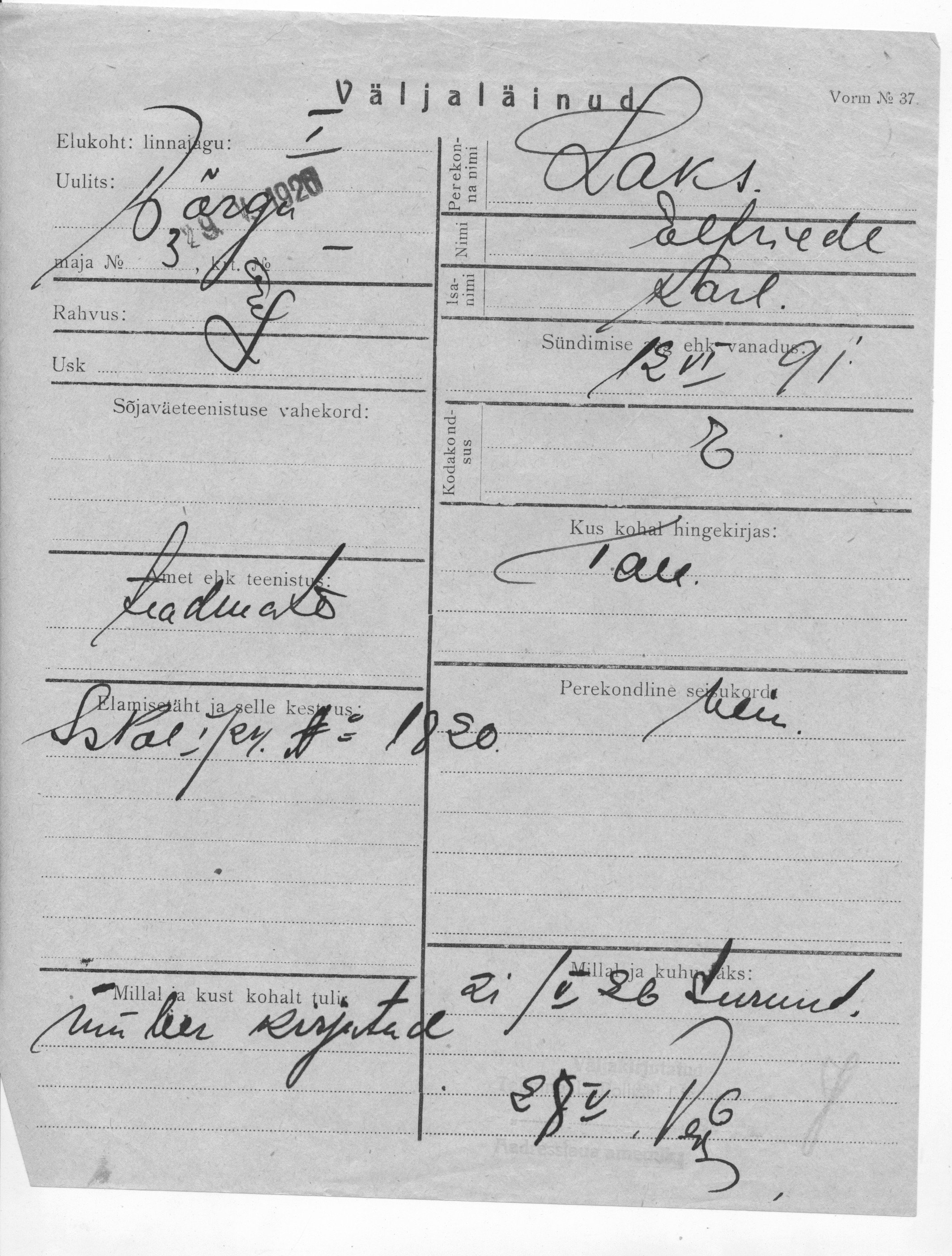 Laks, Elfriede, Karl