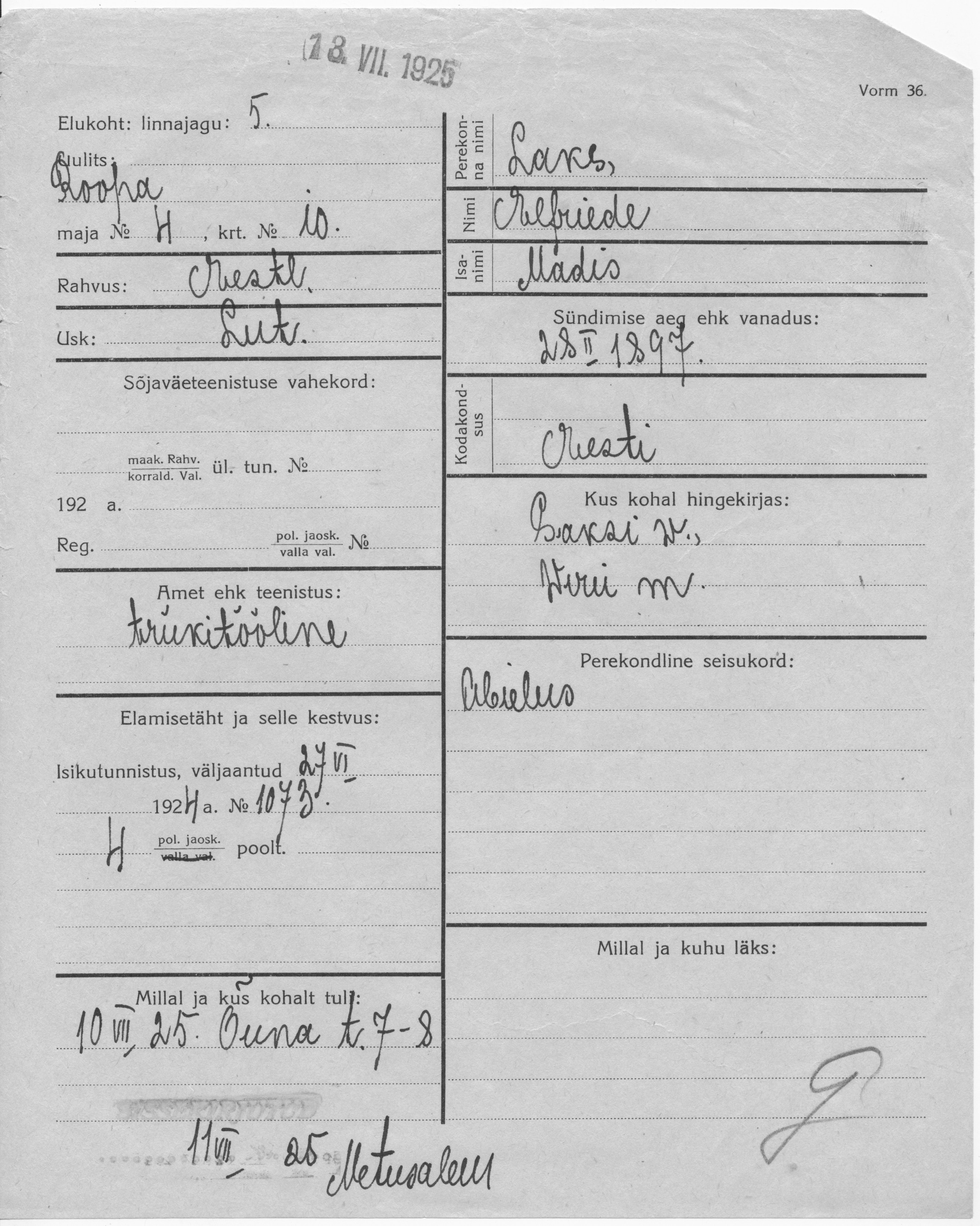 Laks, Elfriede, Madis