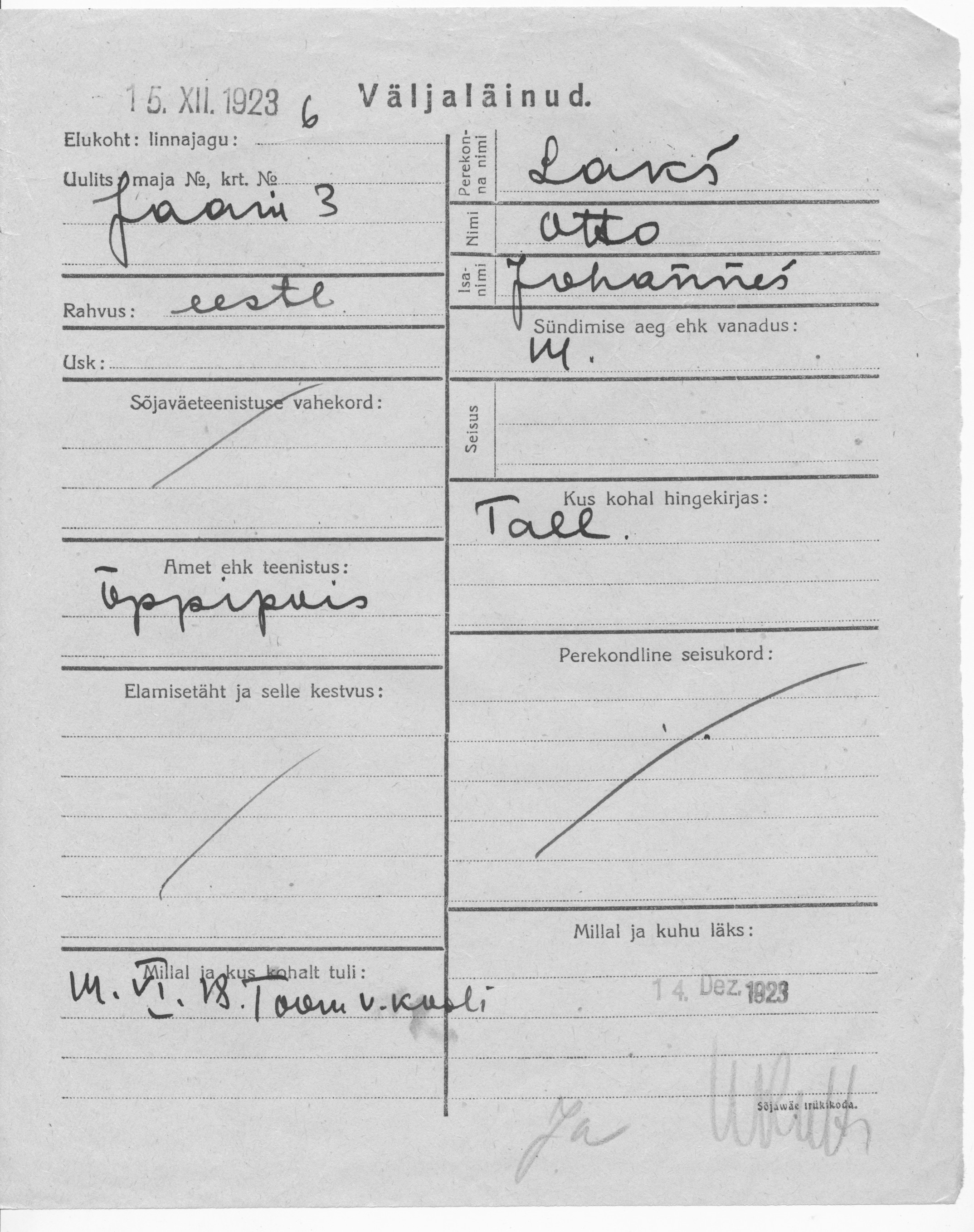 Laks, Otto, Johannes