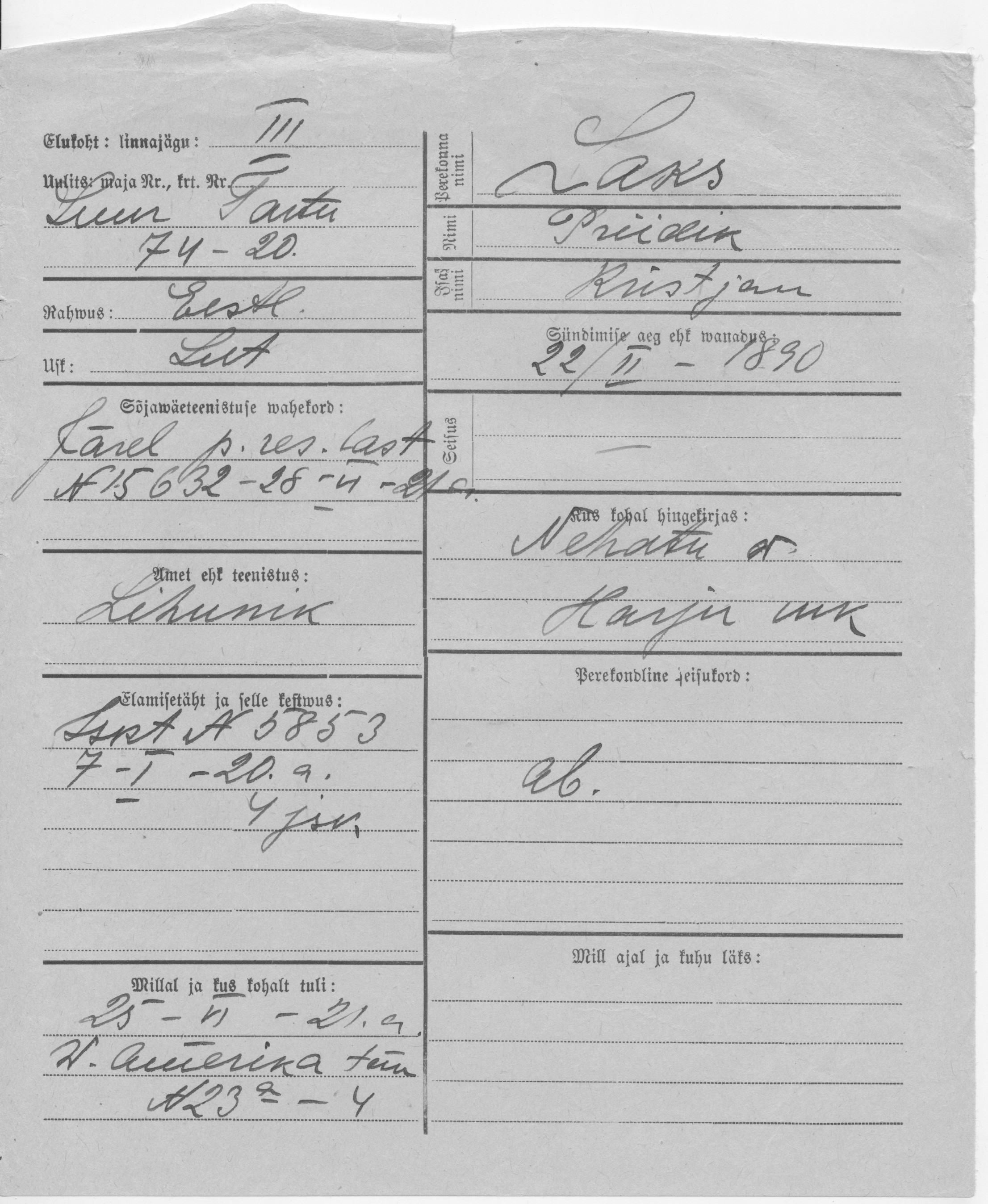 Laks, Priidik, Kristjan