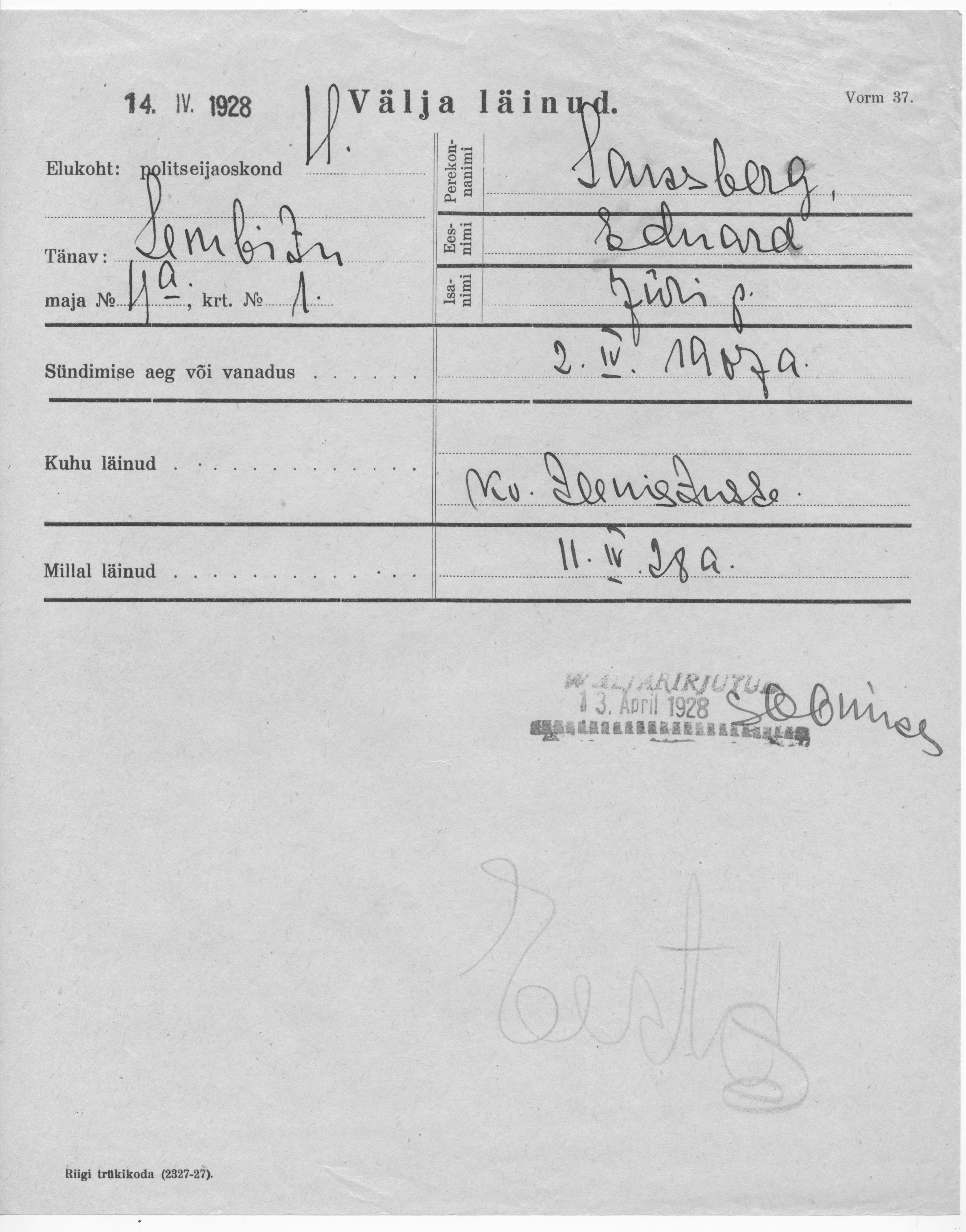 Laksberg, Eduard, Jüri