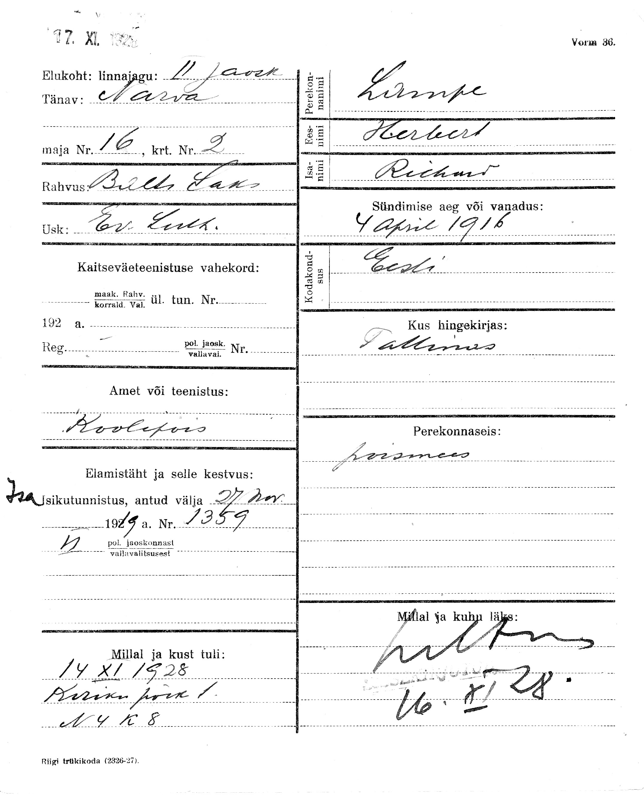 Lampe, Herbert, Richard