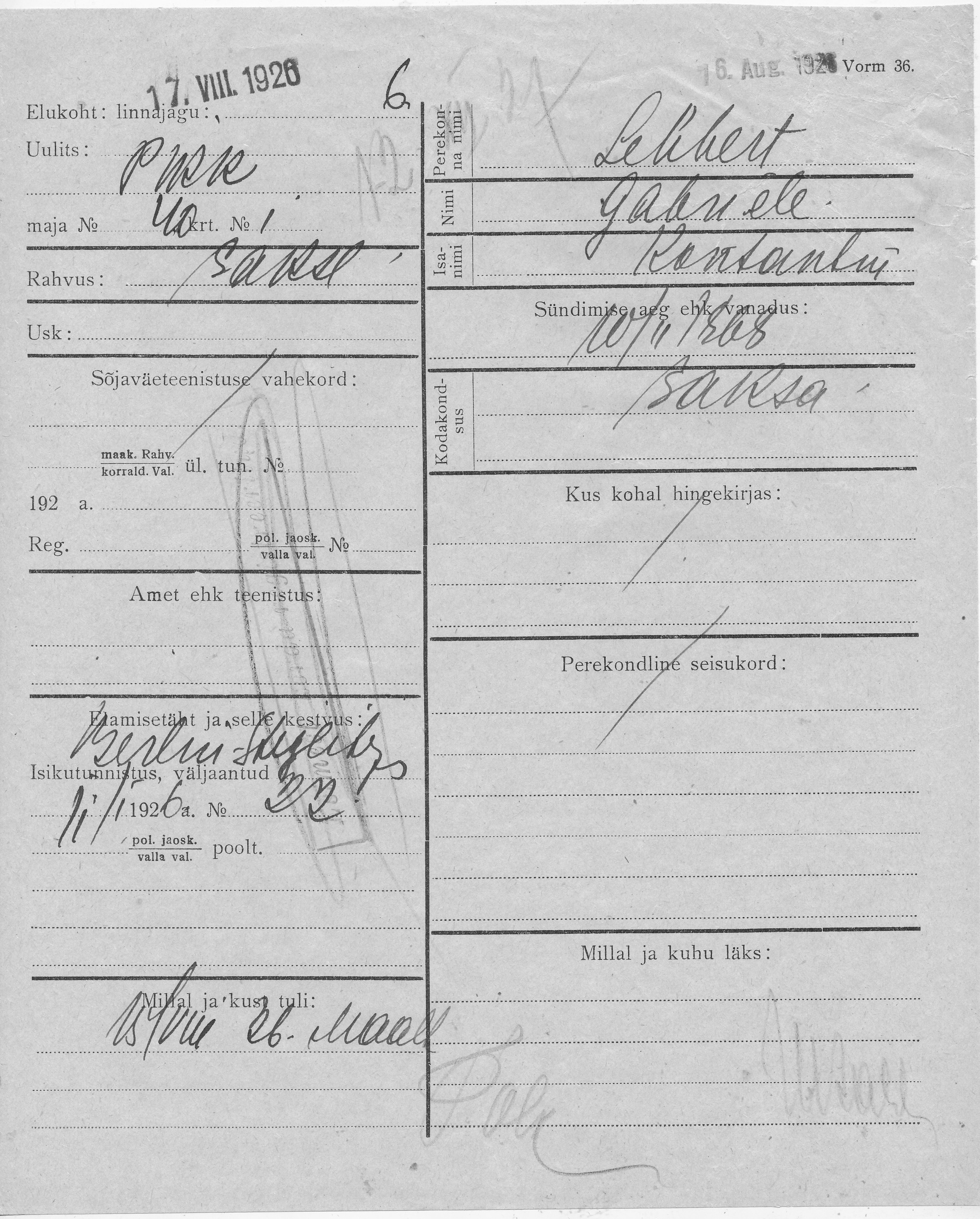 Lehbert, Gabriele, Konstantin