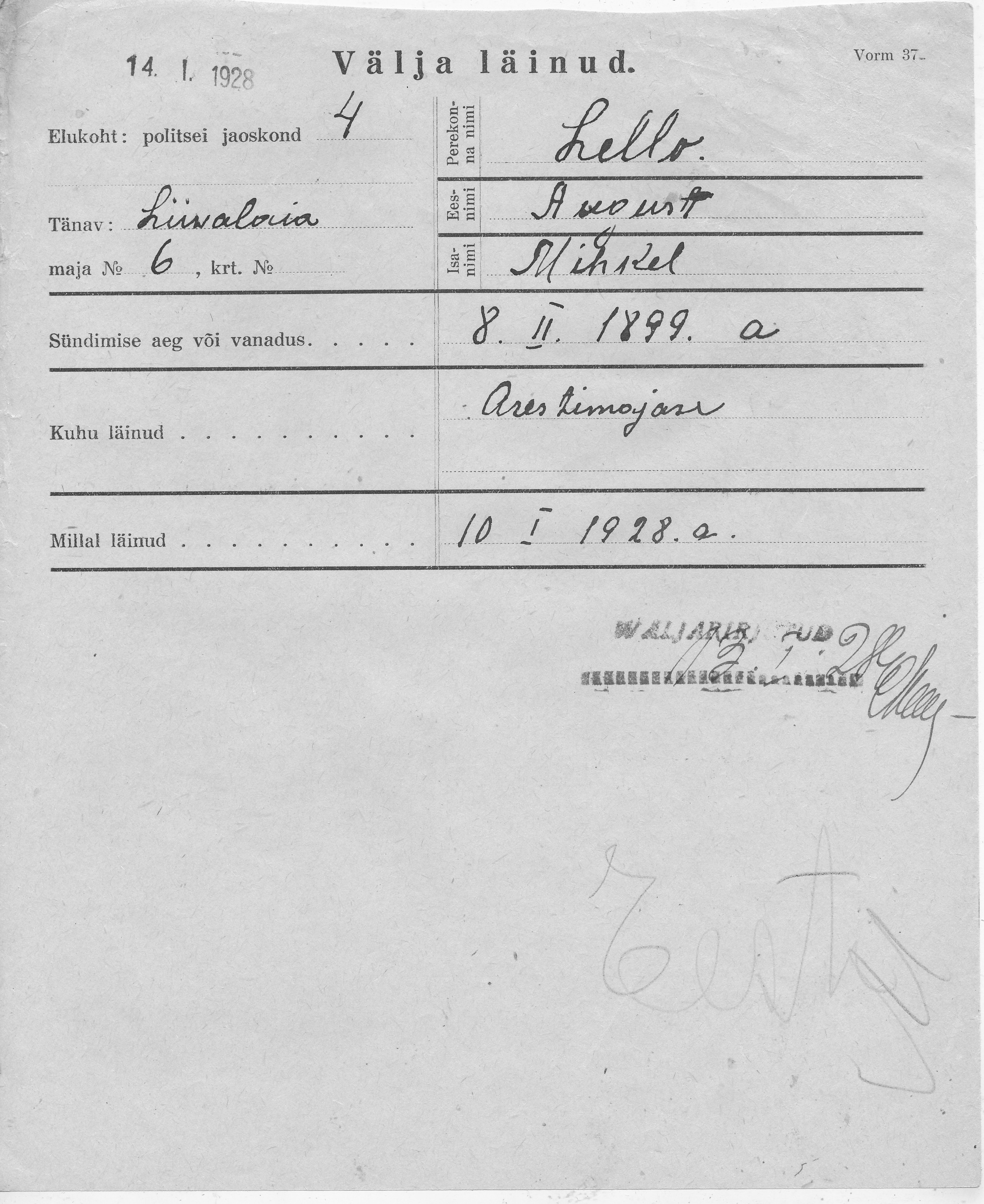 Lello, August, Mihkel