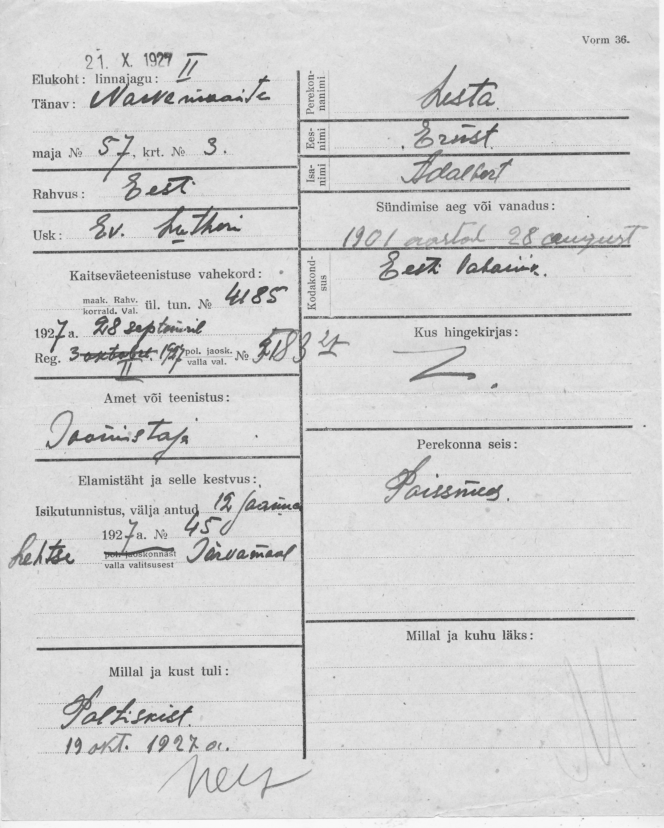 Lesta, Ernst, Adalbert