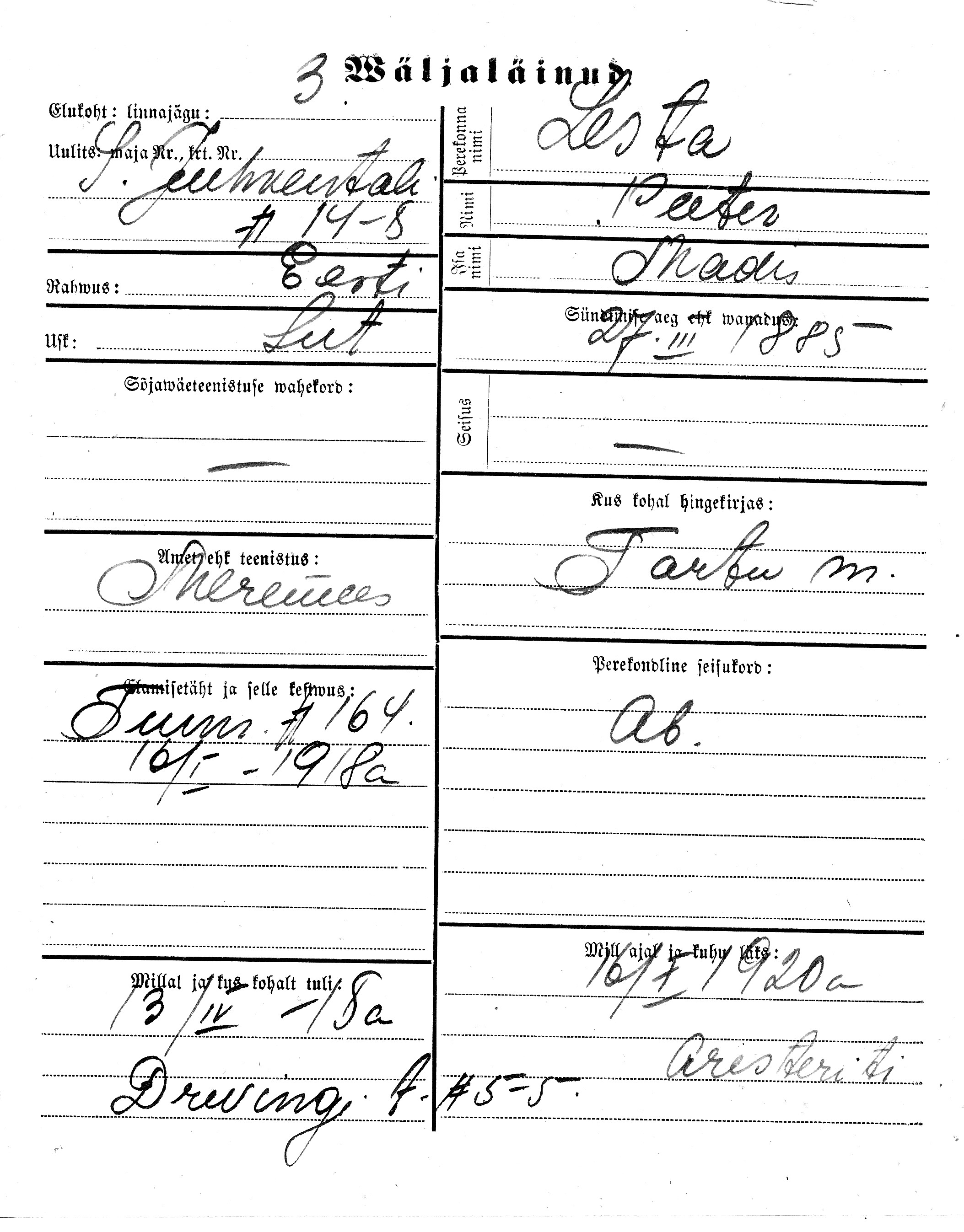 Lesta, Peeter, Madis