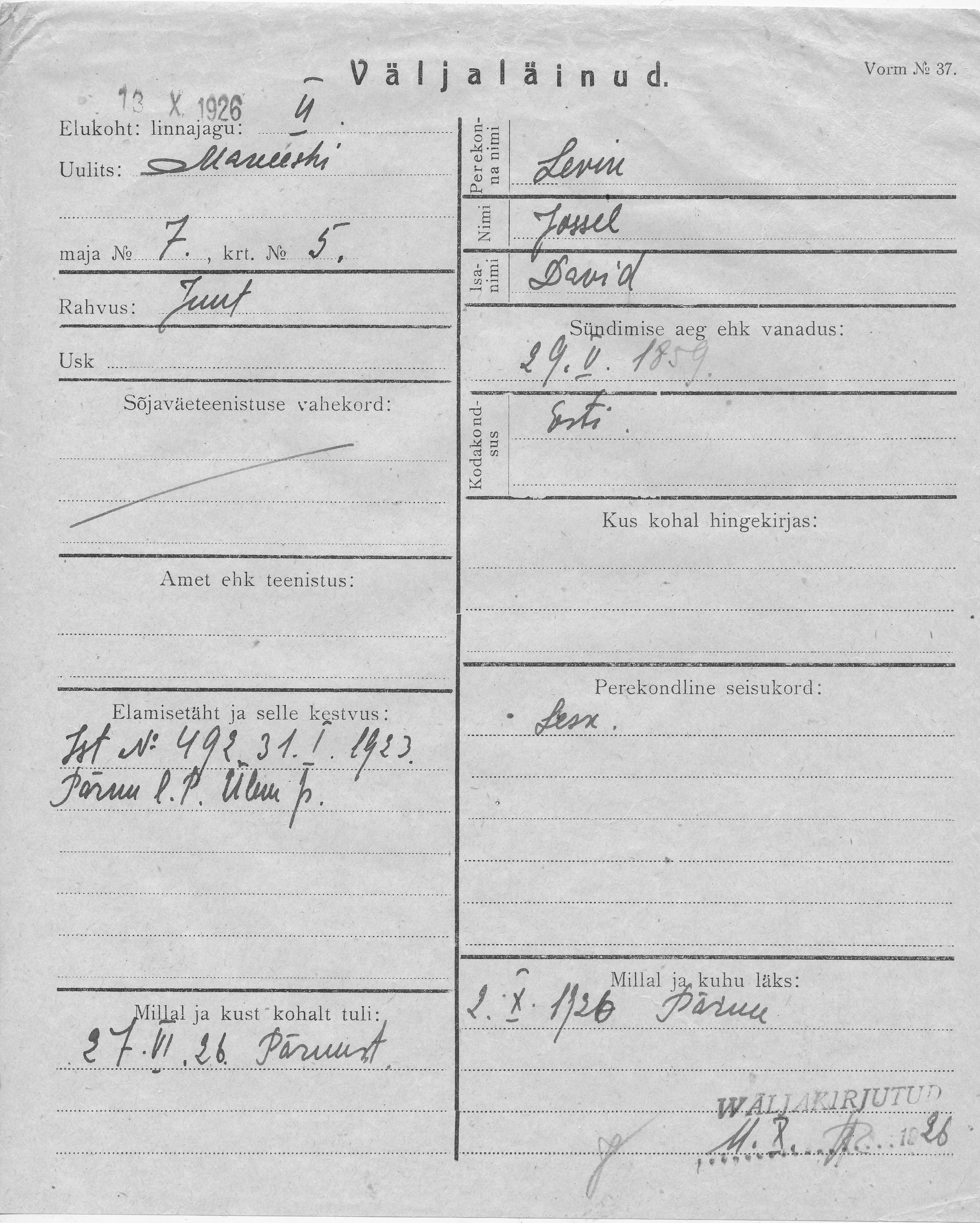 Levin, Jossel, David