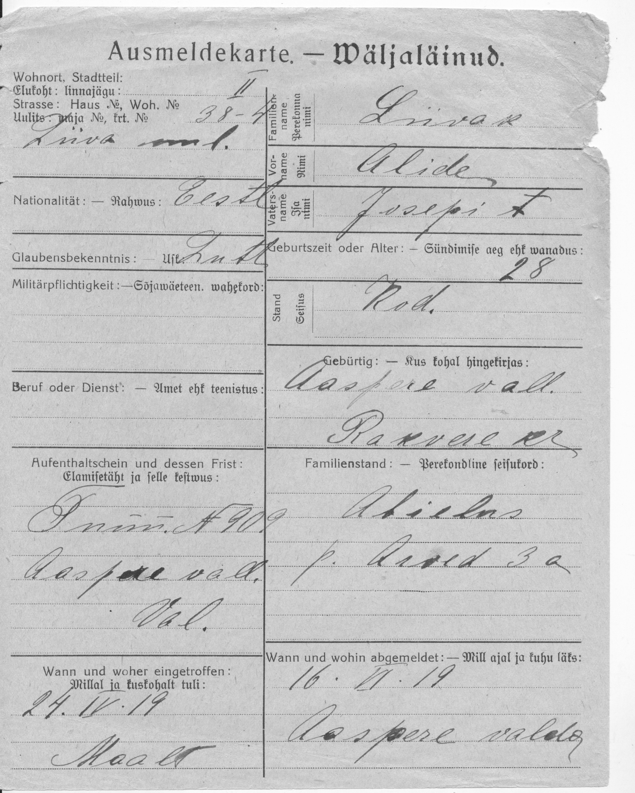 Liivak, Alide, Josep