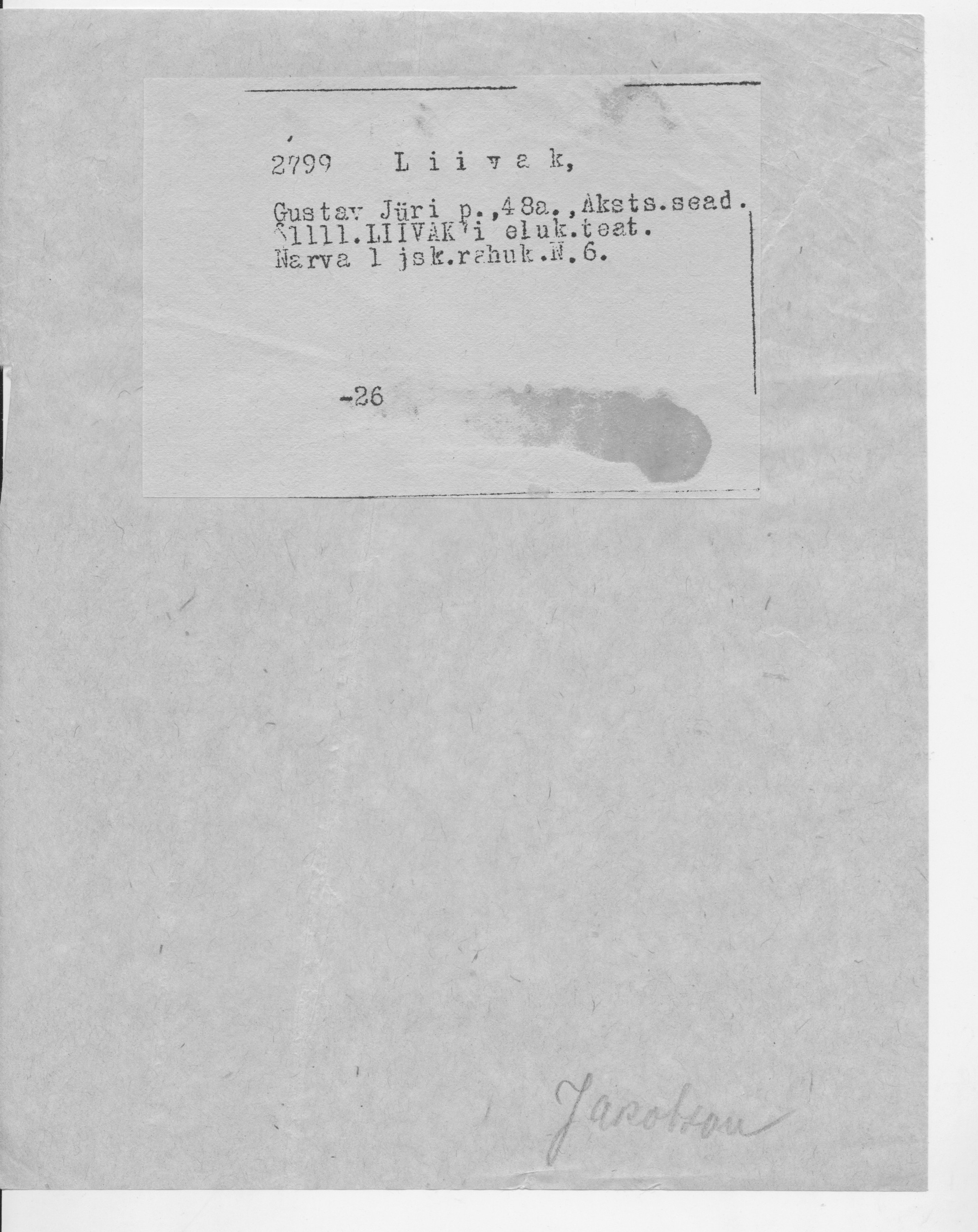 Liivak, Gustav, Jüri