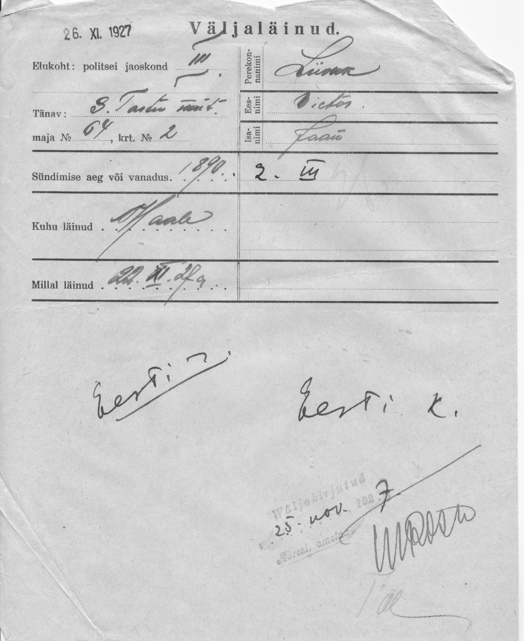 Liivak, Victor, Jaan