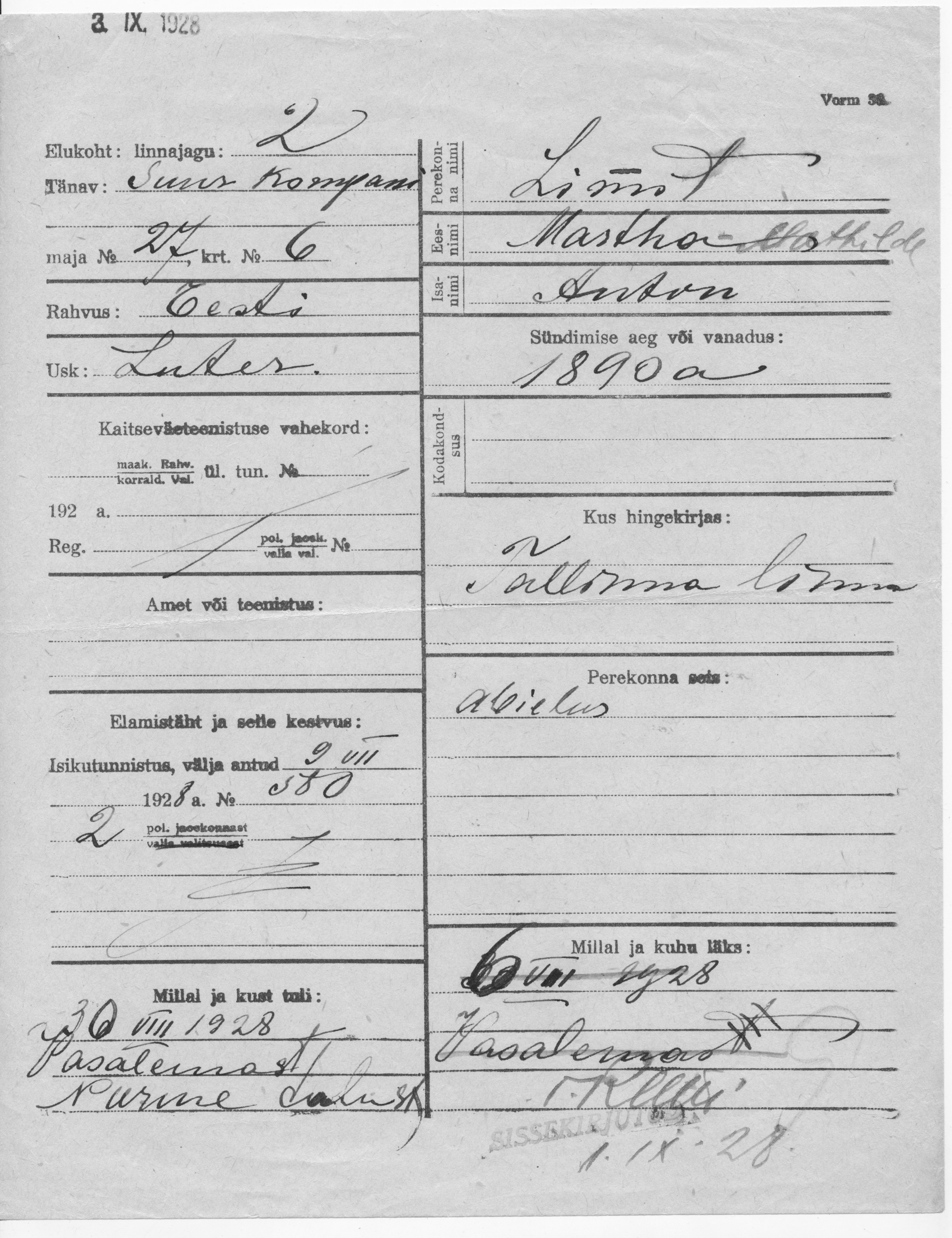 Limit, Martha-Mathilde, Anton