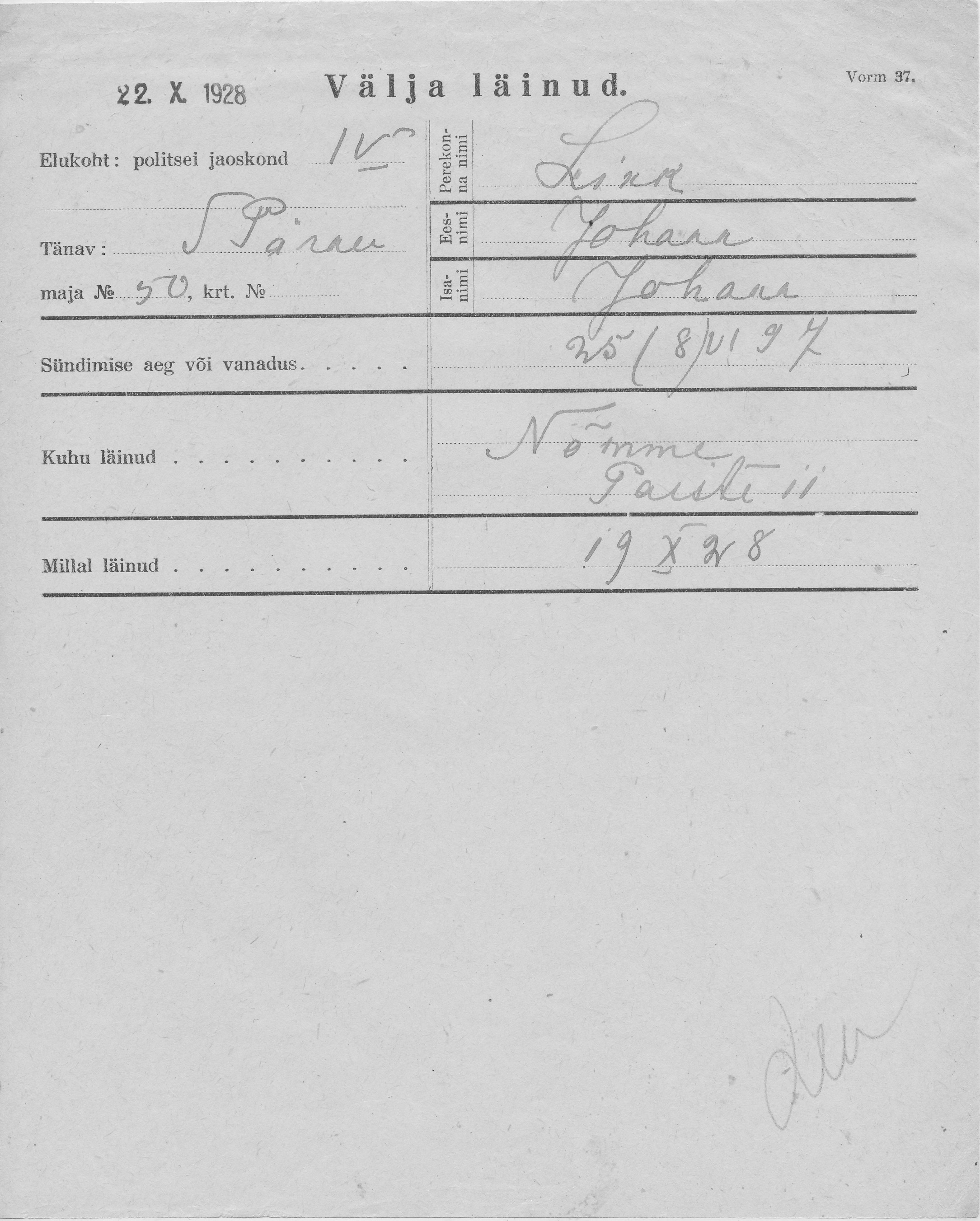 Link, Johann, Johann