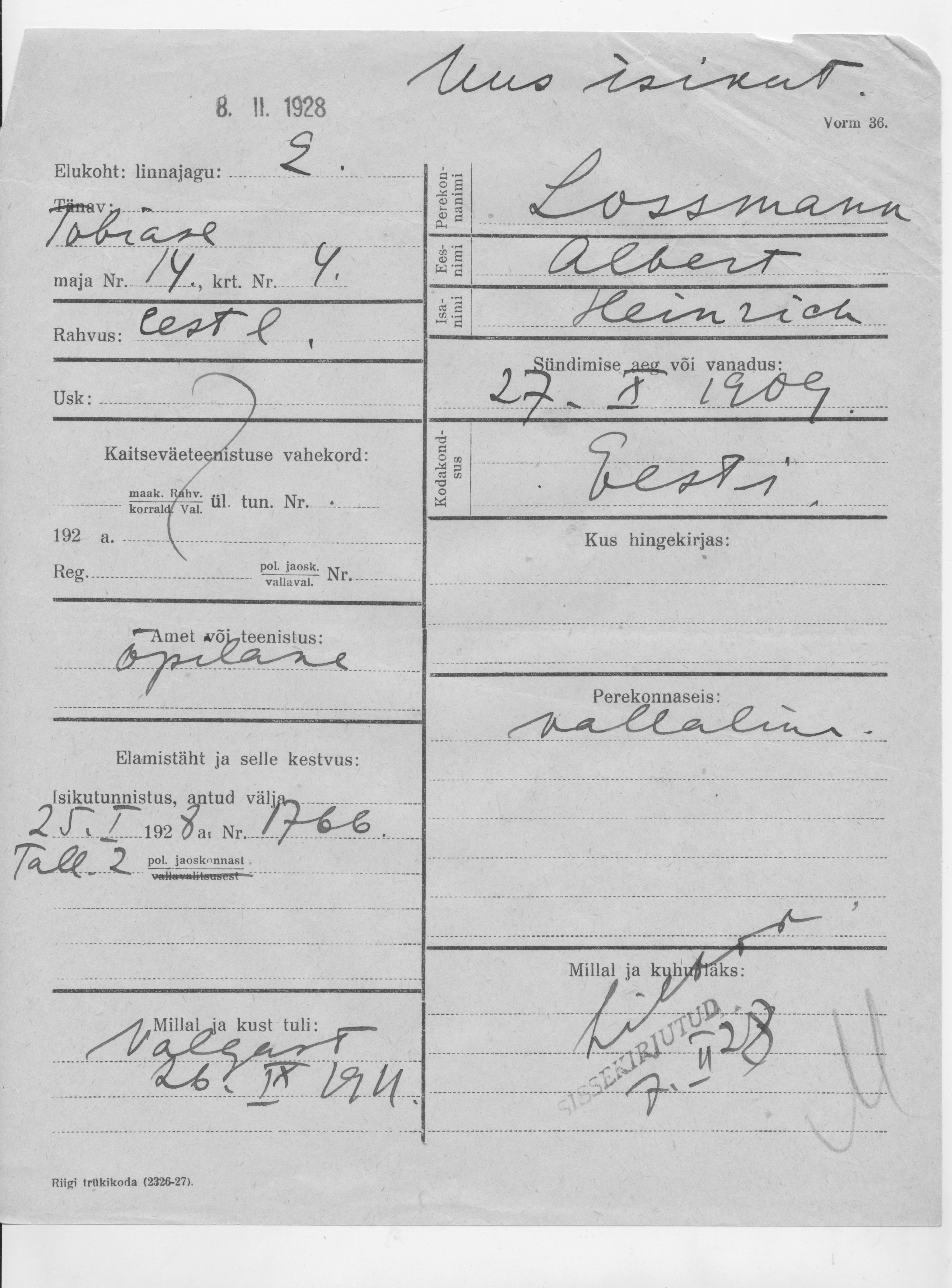 Lossmann, Alber, Heinrich