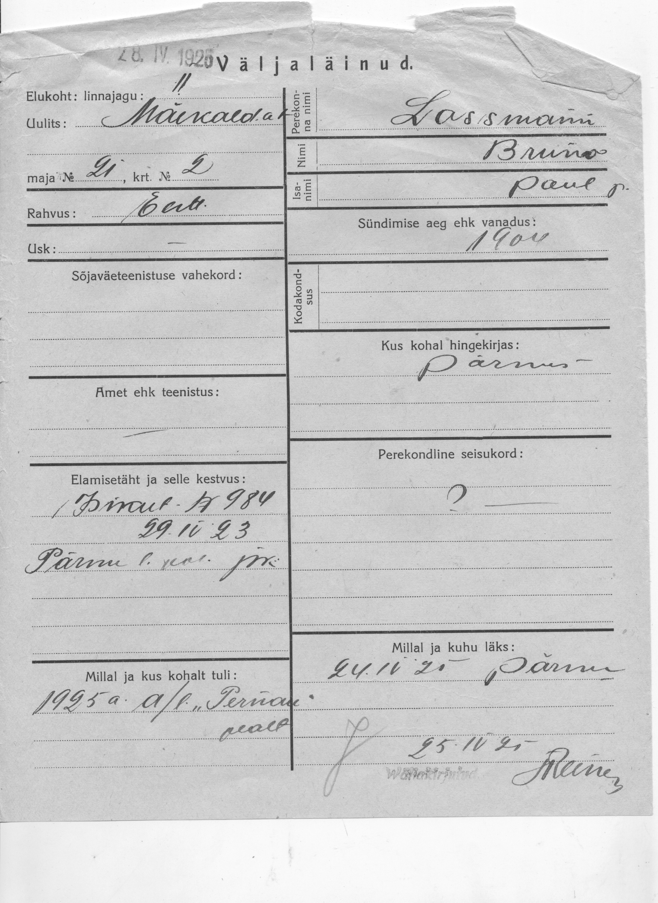 Lossmann, Bruno, Paul