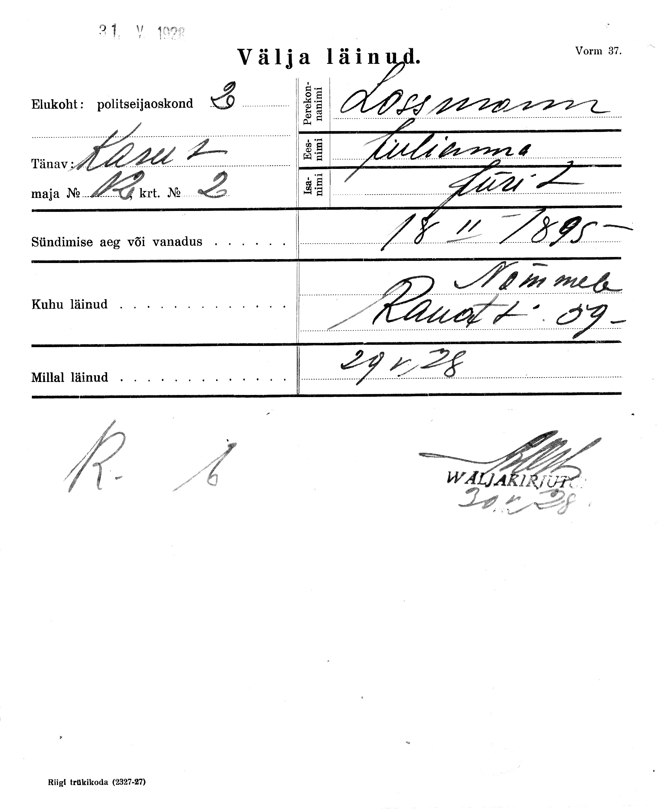 Lossmann, Julianna, Jüri