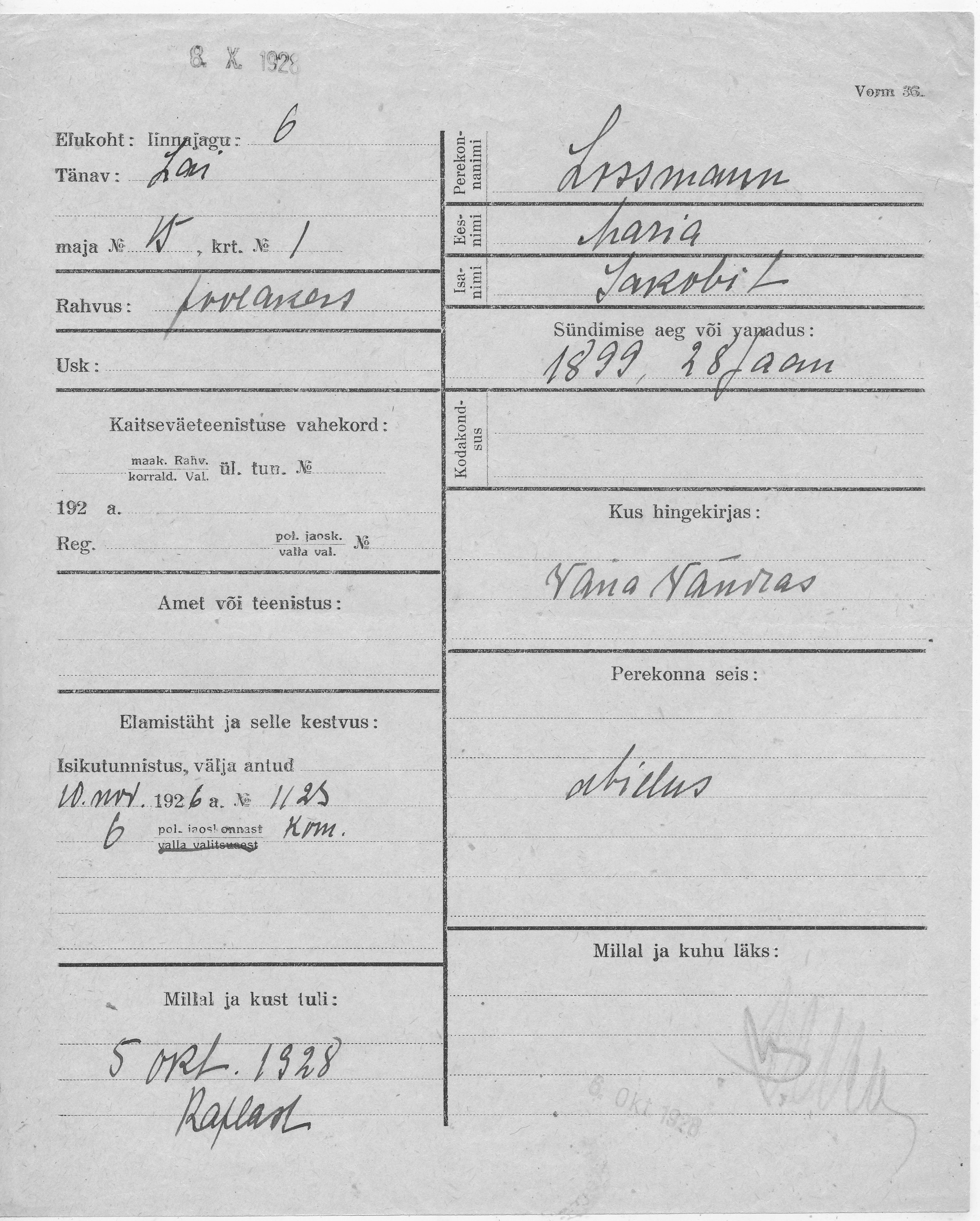 Lossmann, Maria, Jakob