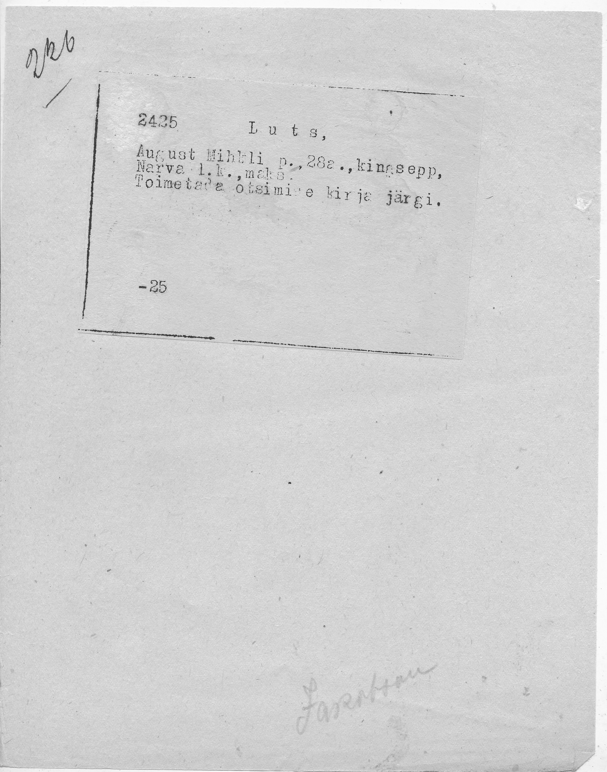 Luts, August, Mihkel