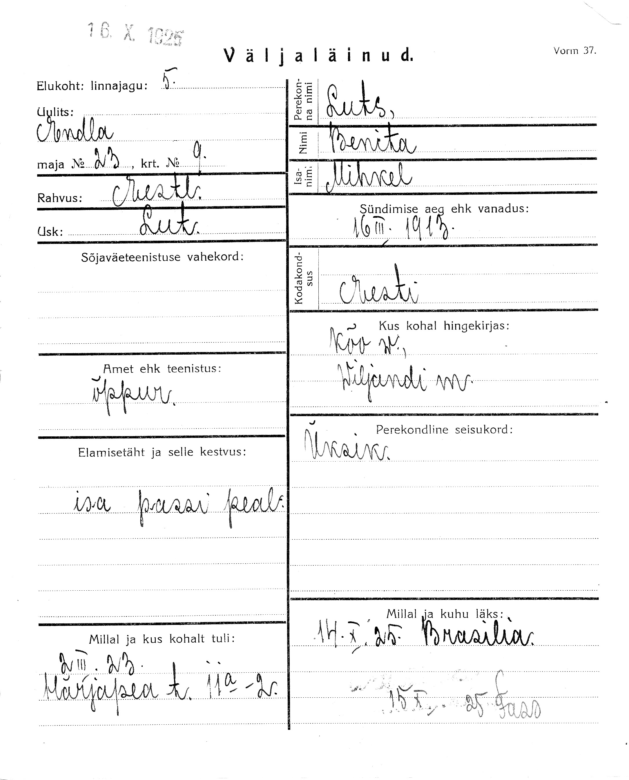 Luts, Benita, Mihkel