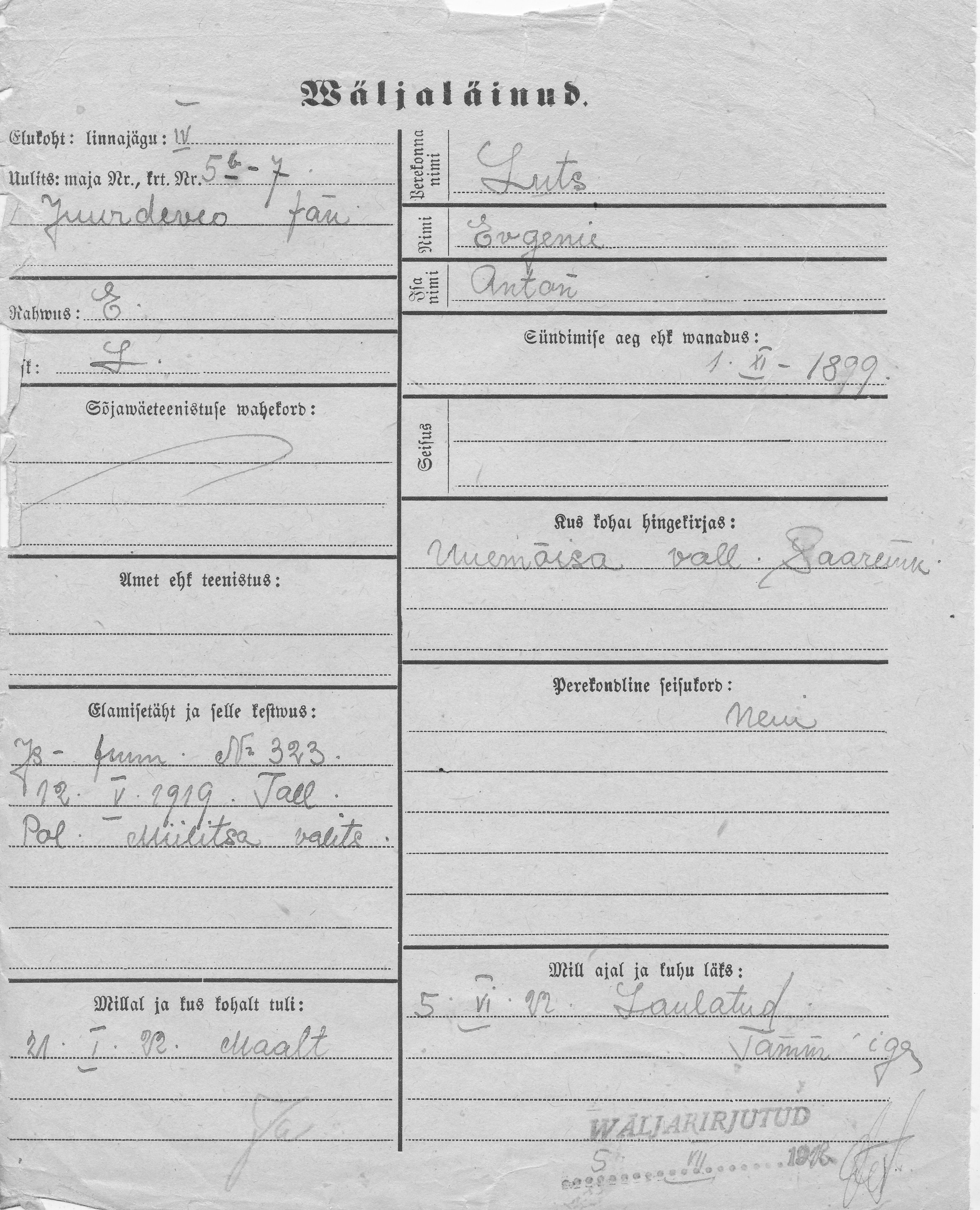 Luts, Evgenie, Anton