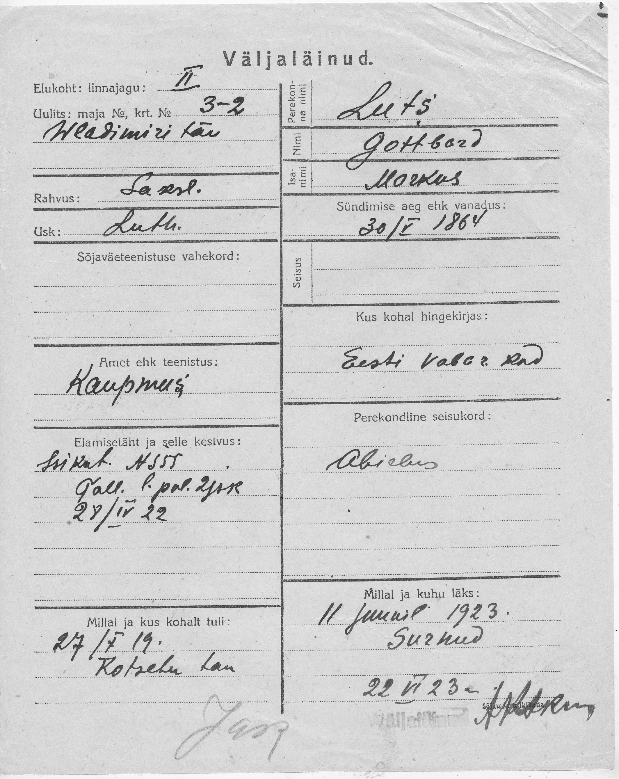 Luts, Gottbard, Markus