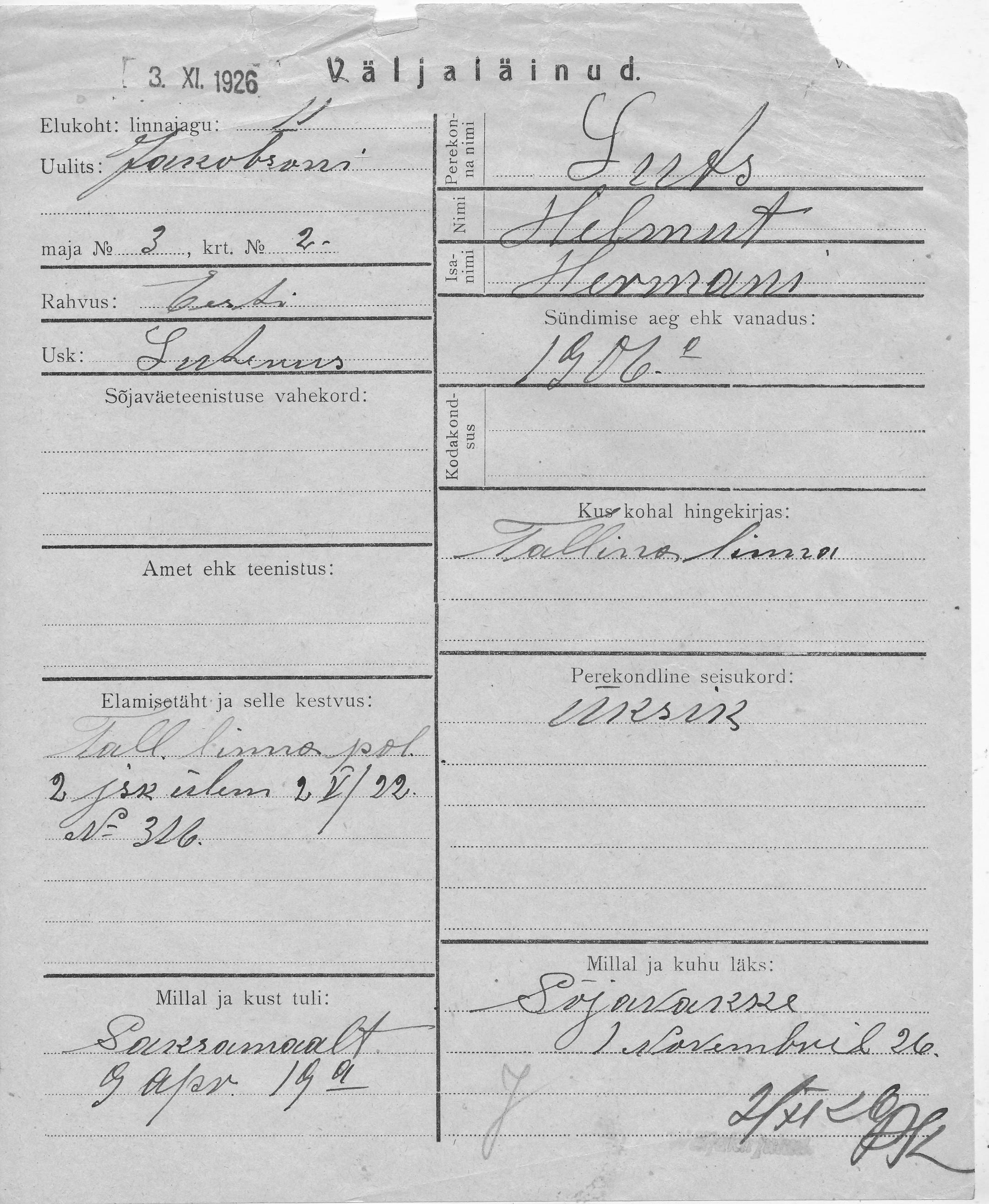 Luts, Helmut, Hermann