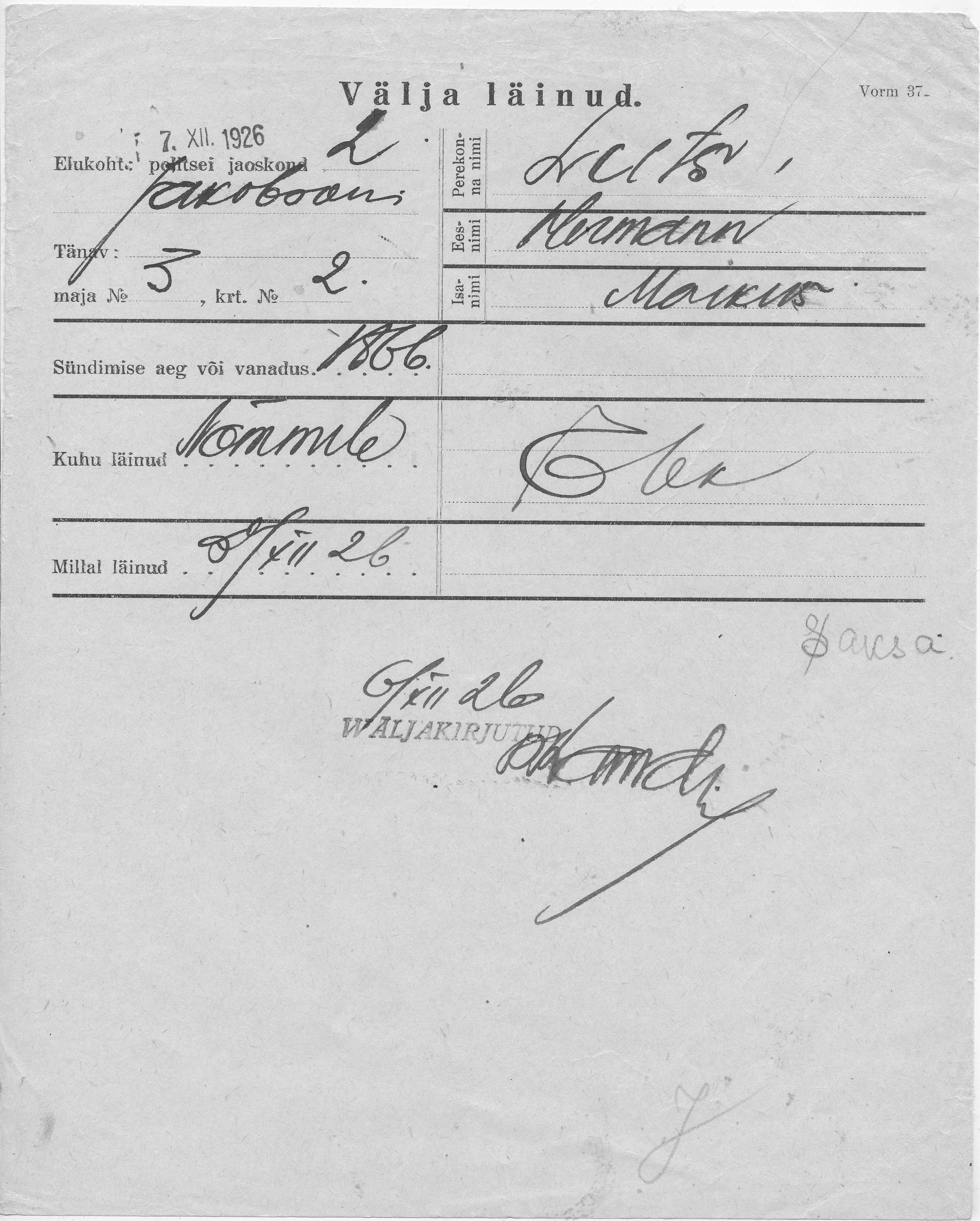 Luts, Hermann, Markus