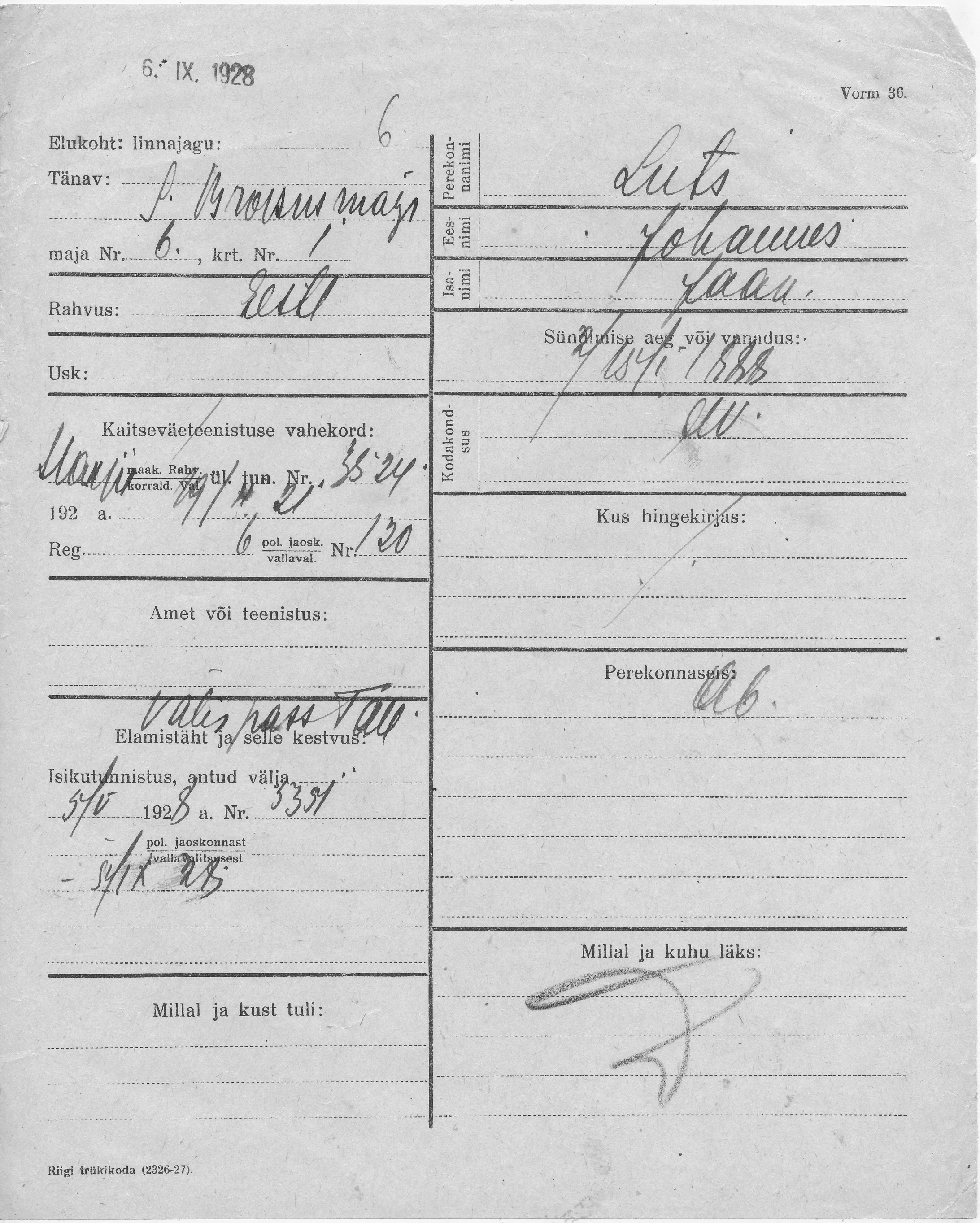 Luts, Johannes, Jaan