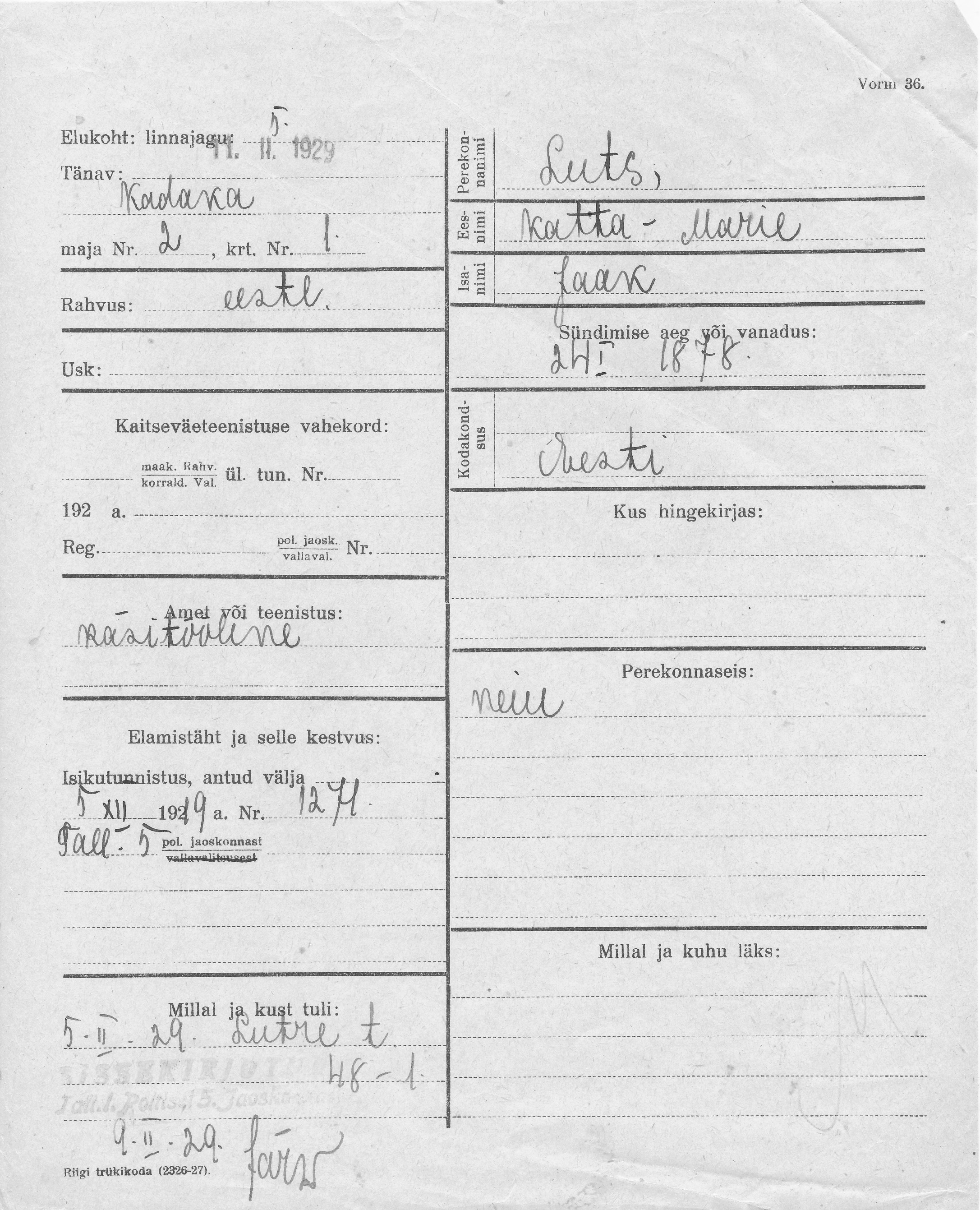 Luts, Katta-Marie, Jaak