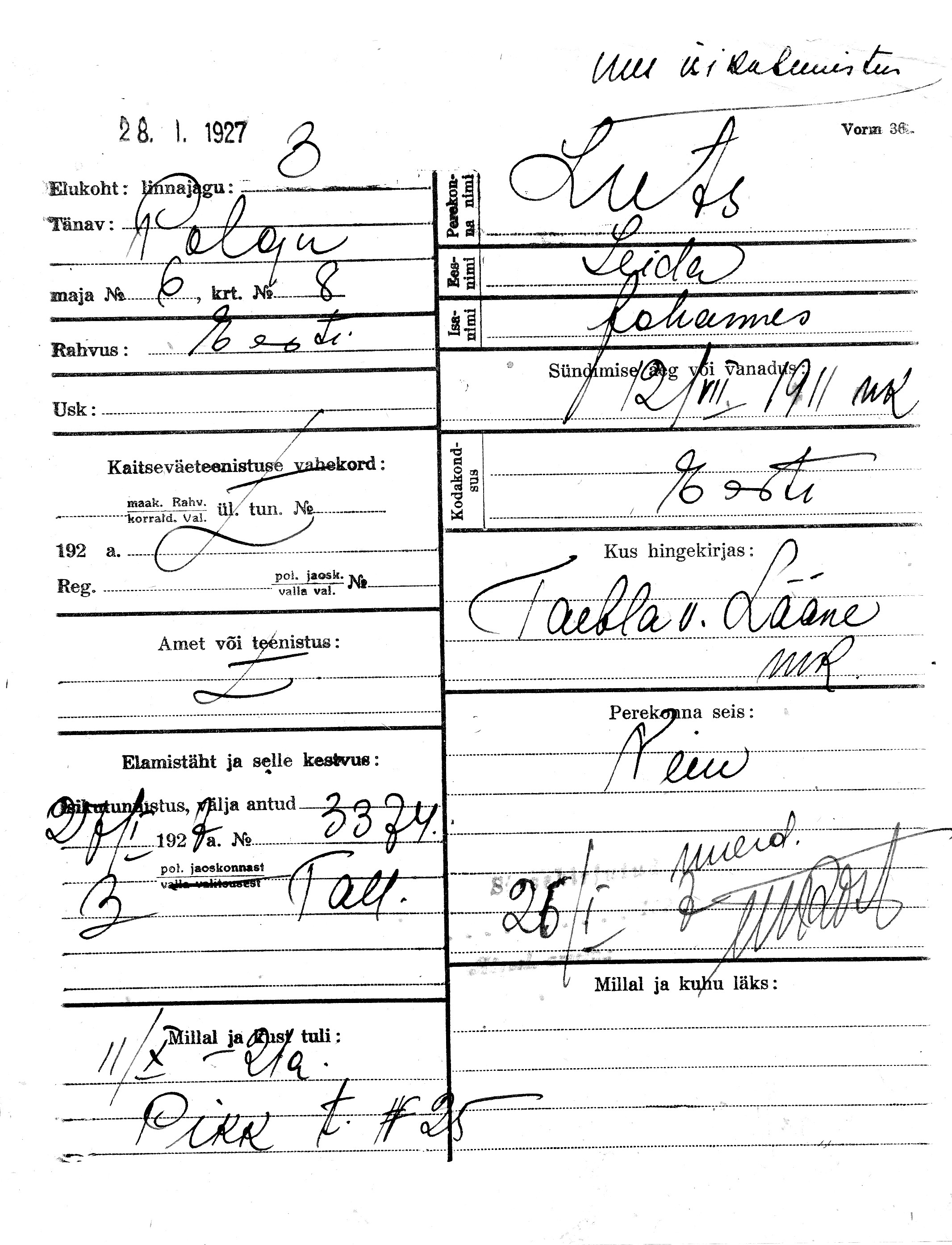 Luts, Leida, Johannes