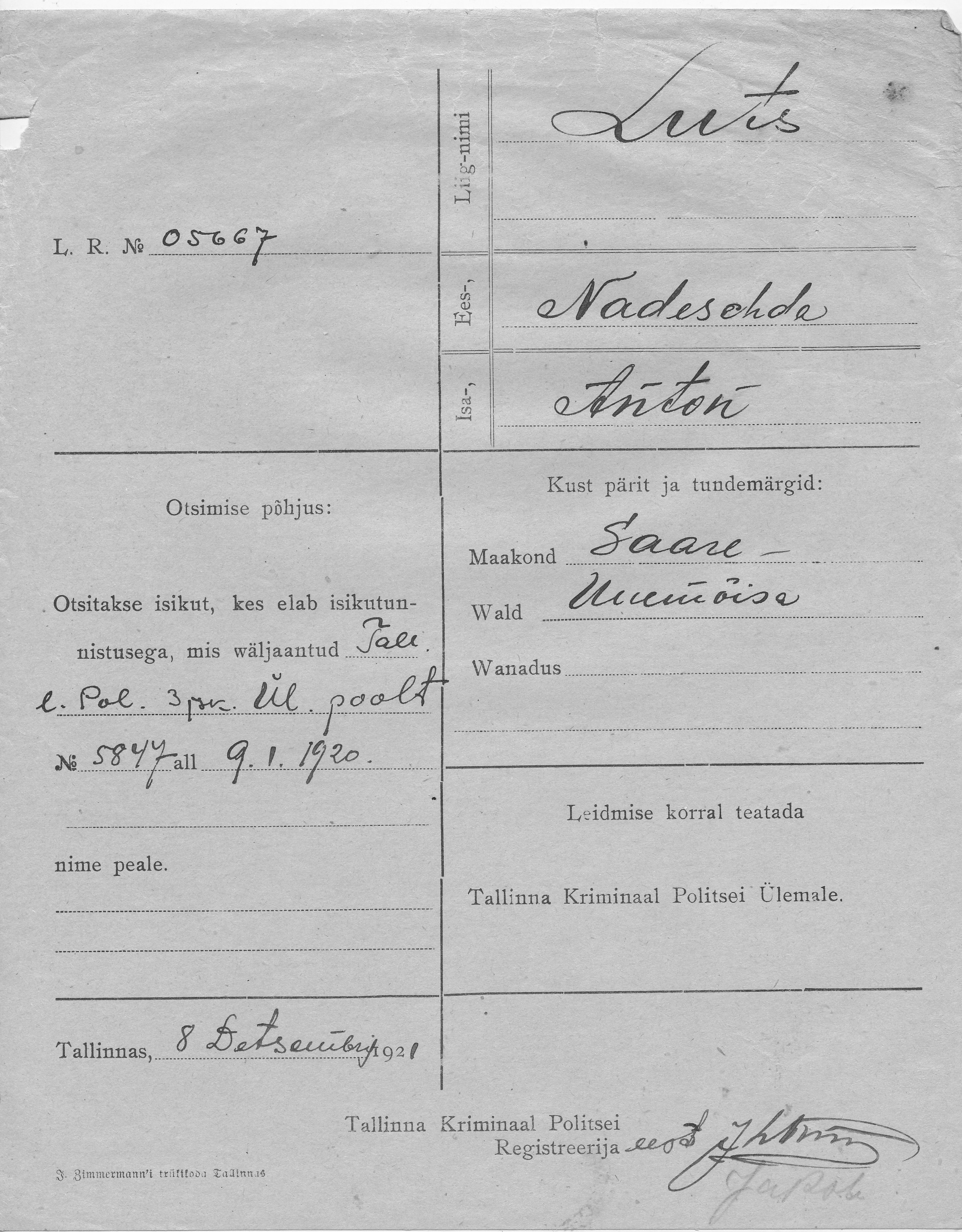 Luts, Nadeschda, Anton