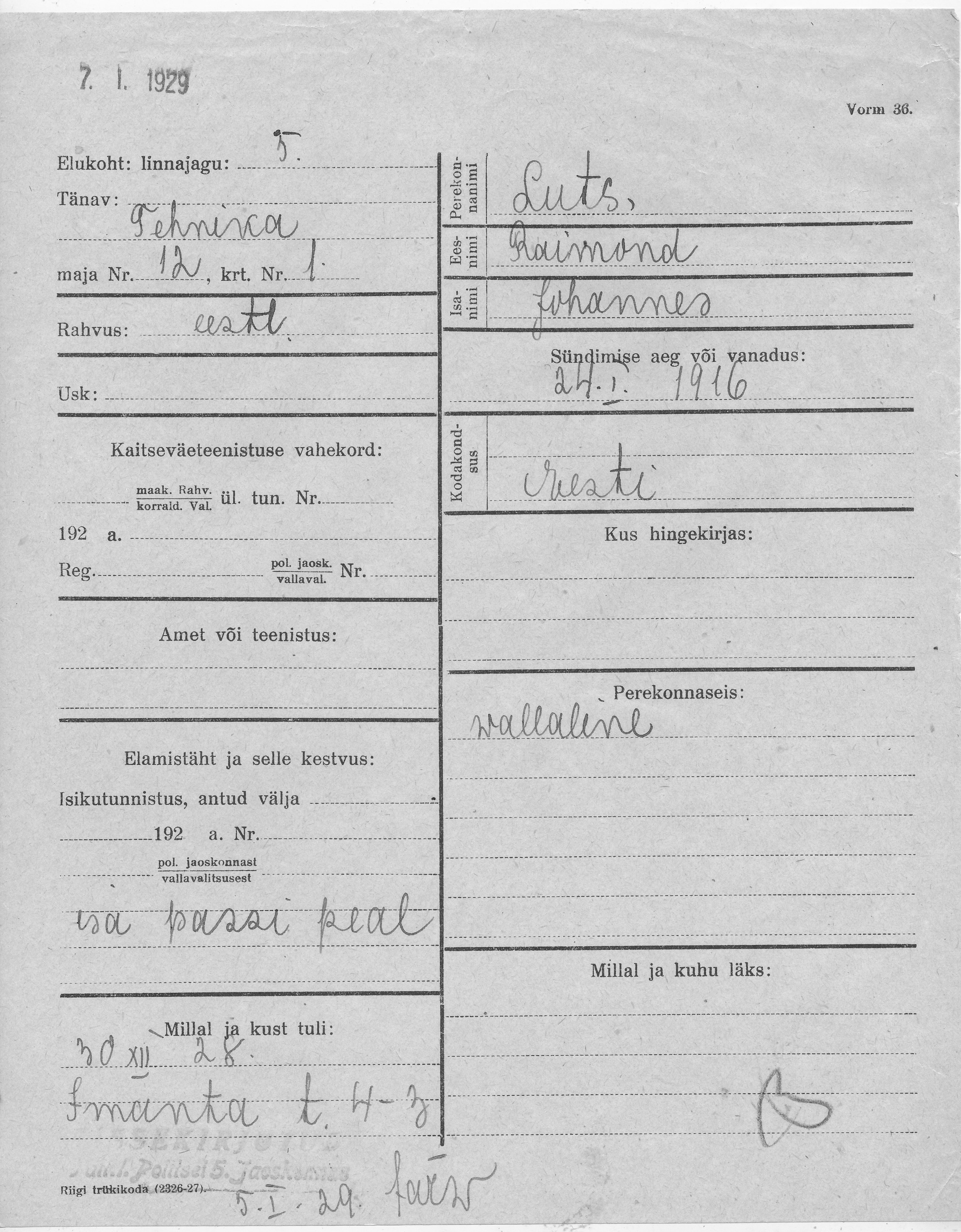 Luts, Raimond, Johannes