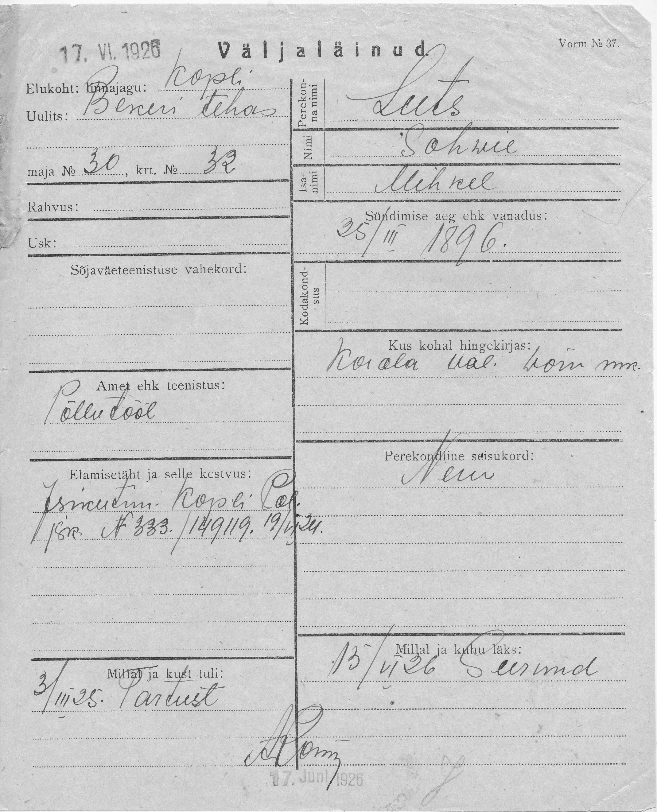 Luts, Sohwie, Mihkel