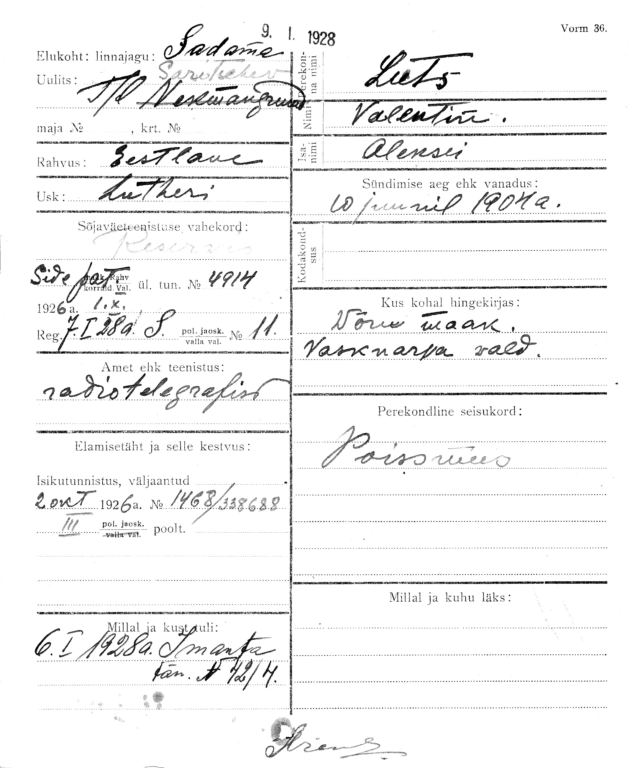 Luts, Valentin, Aleksei