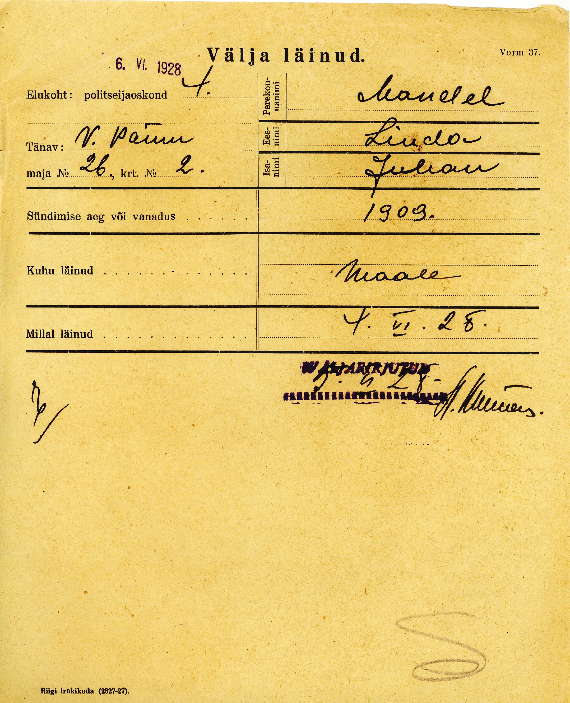 Mandel, Linda, Juhan