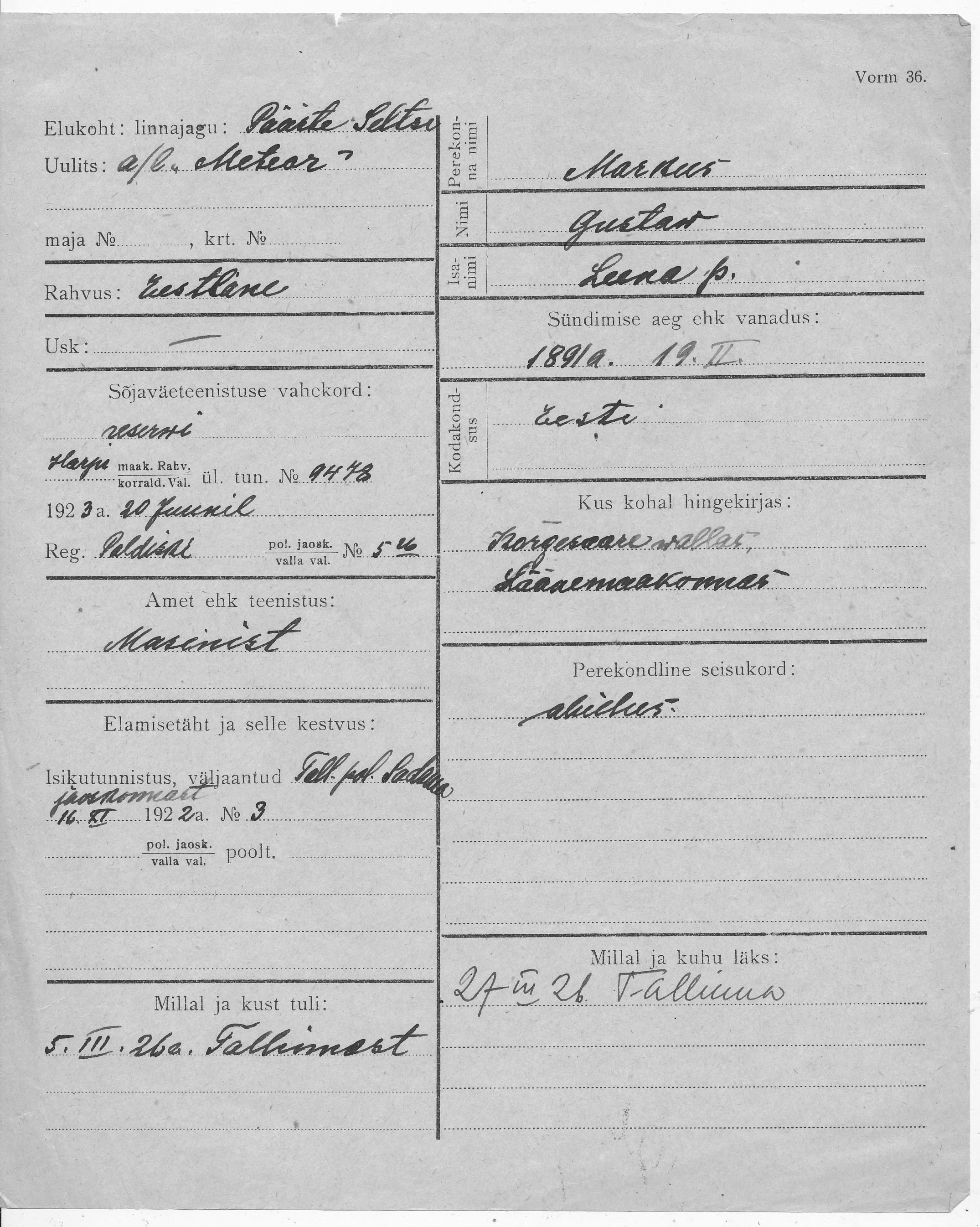 Markus, Gustav, Leena