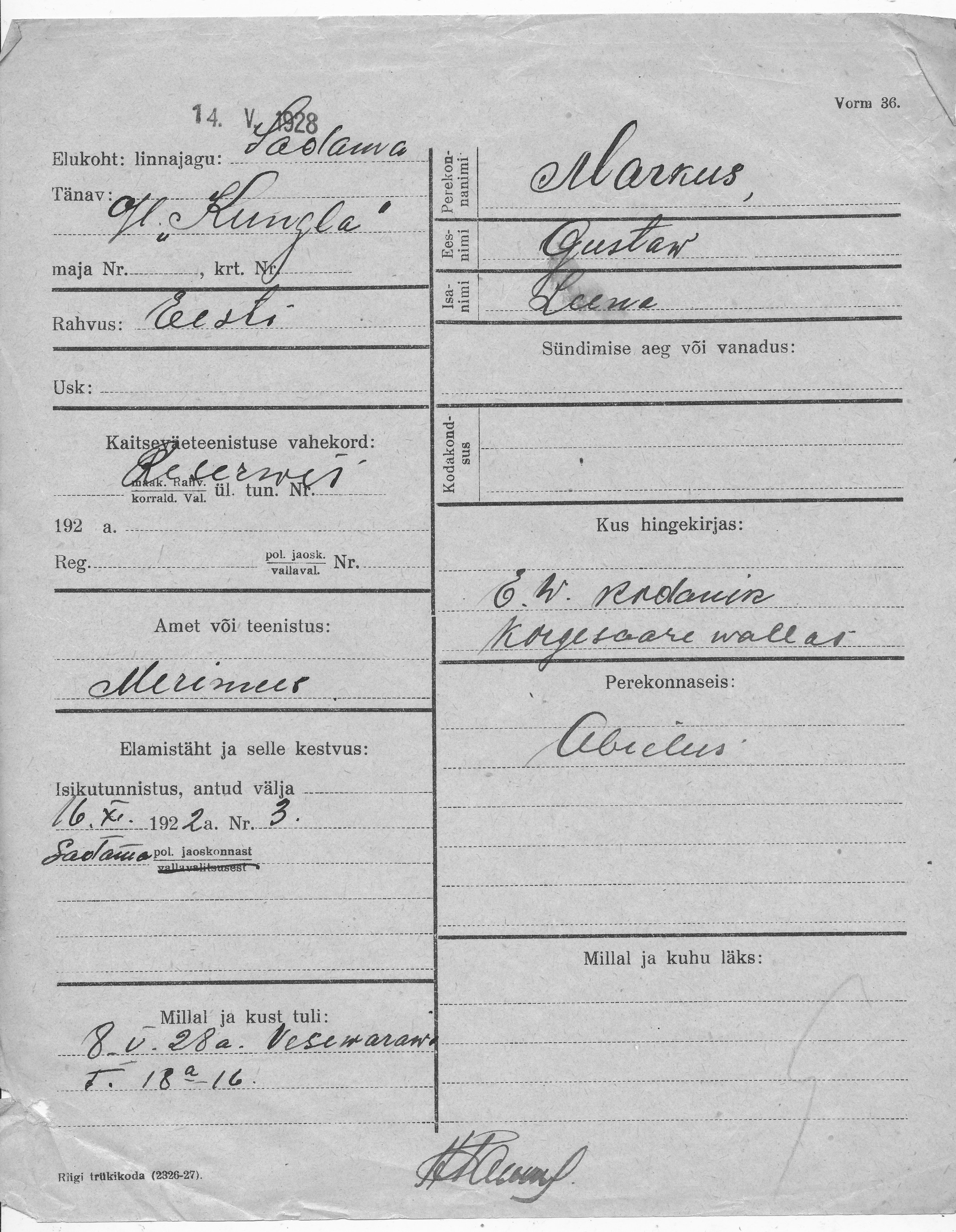 Markus, Gustav, Leena