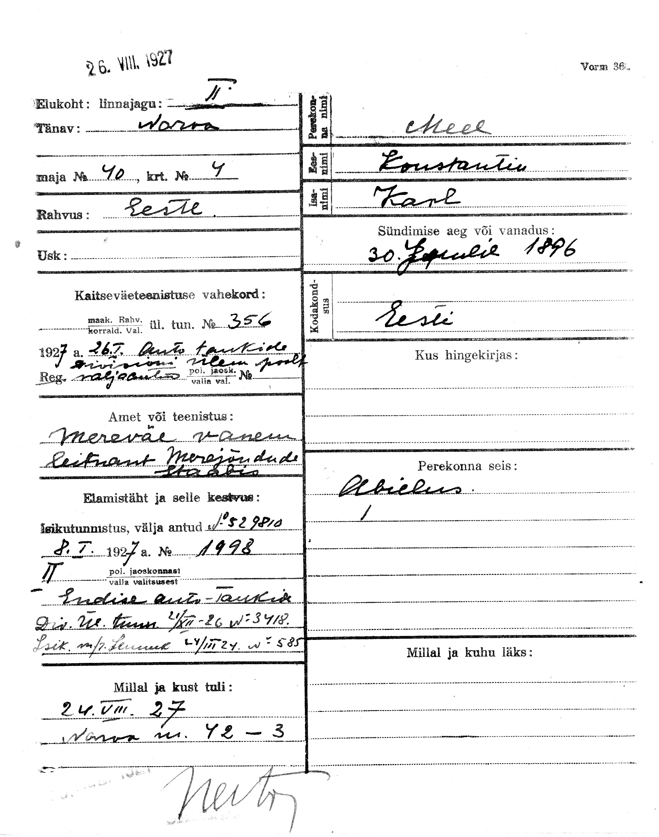 Meel, Konstantin, Karl