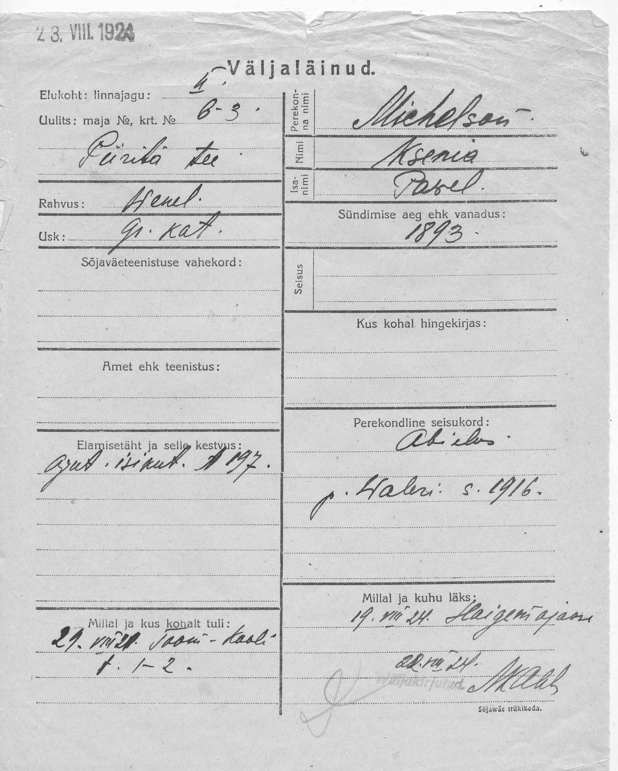 Michelson, Ksenia, Pawel