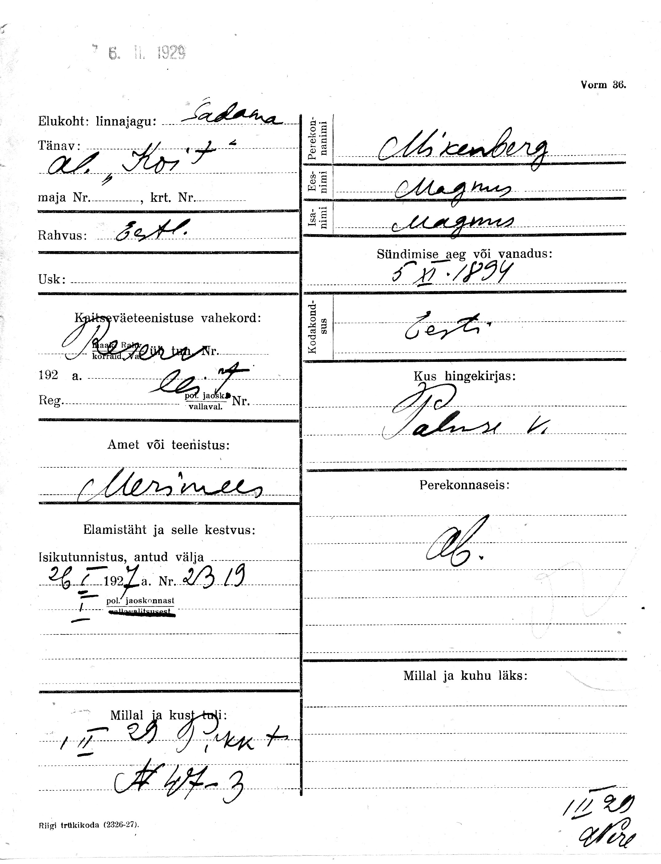 Mikenberg, Magnus, Magnus