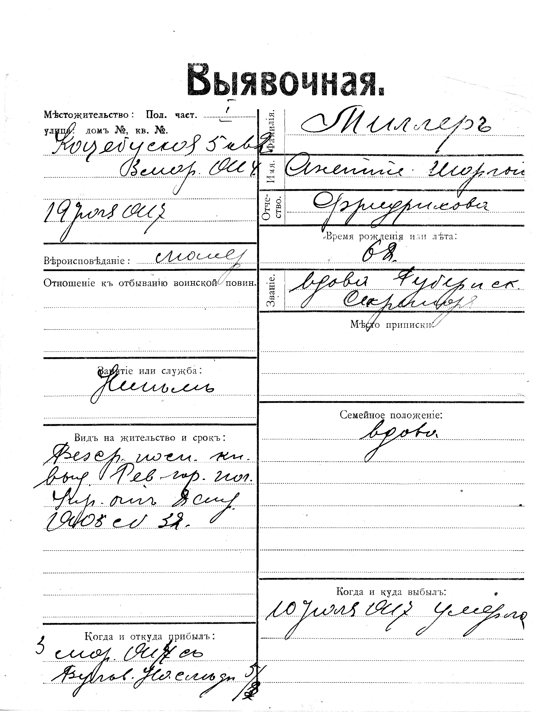 Miller, Anette Šarlot, Fridrih