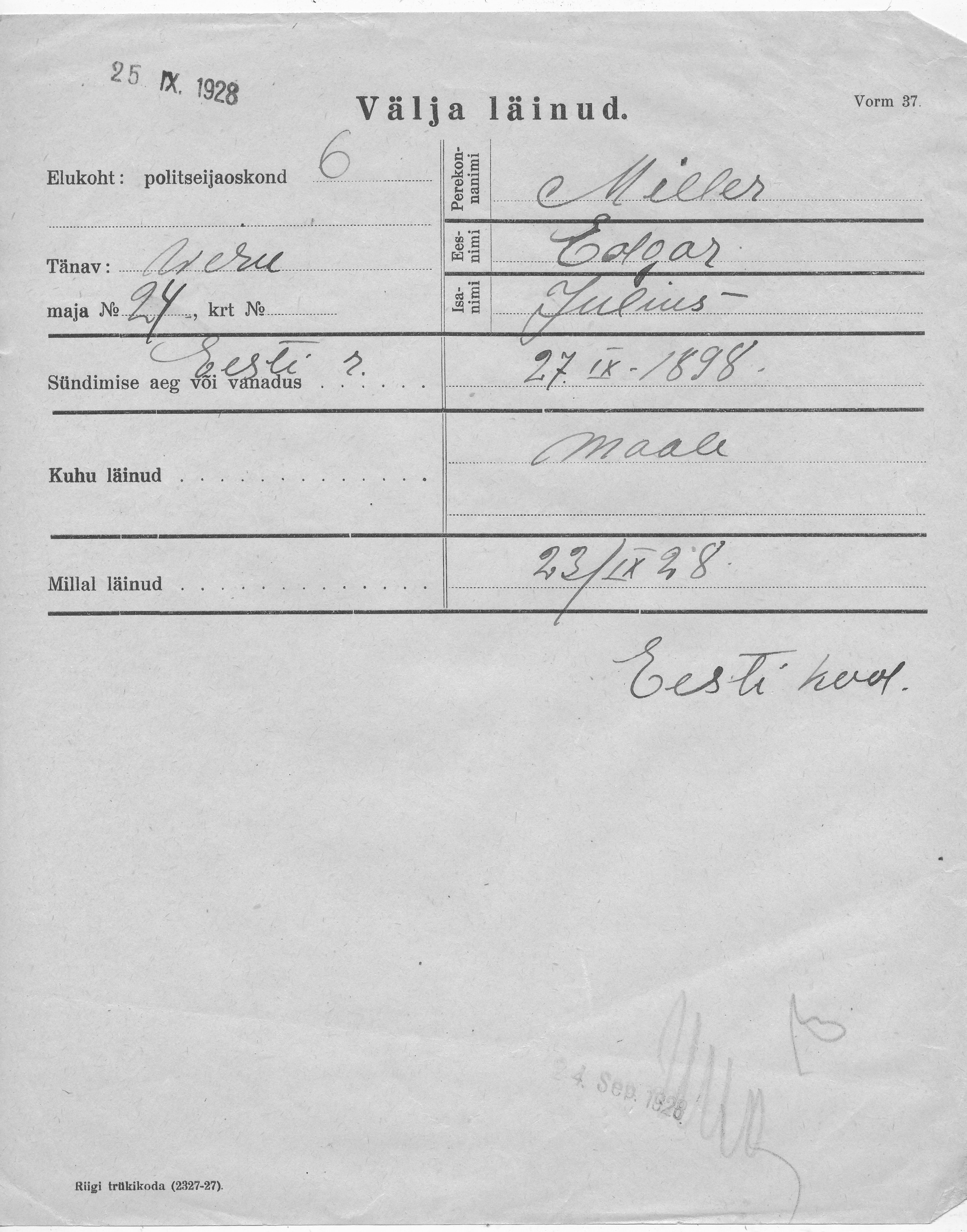 Miller, Edgar, Julius