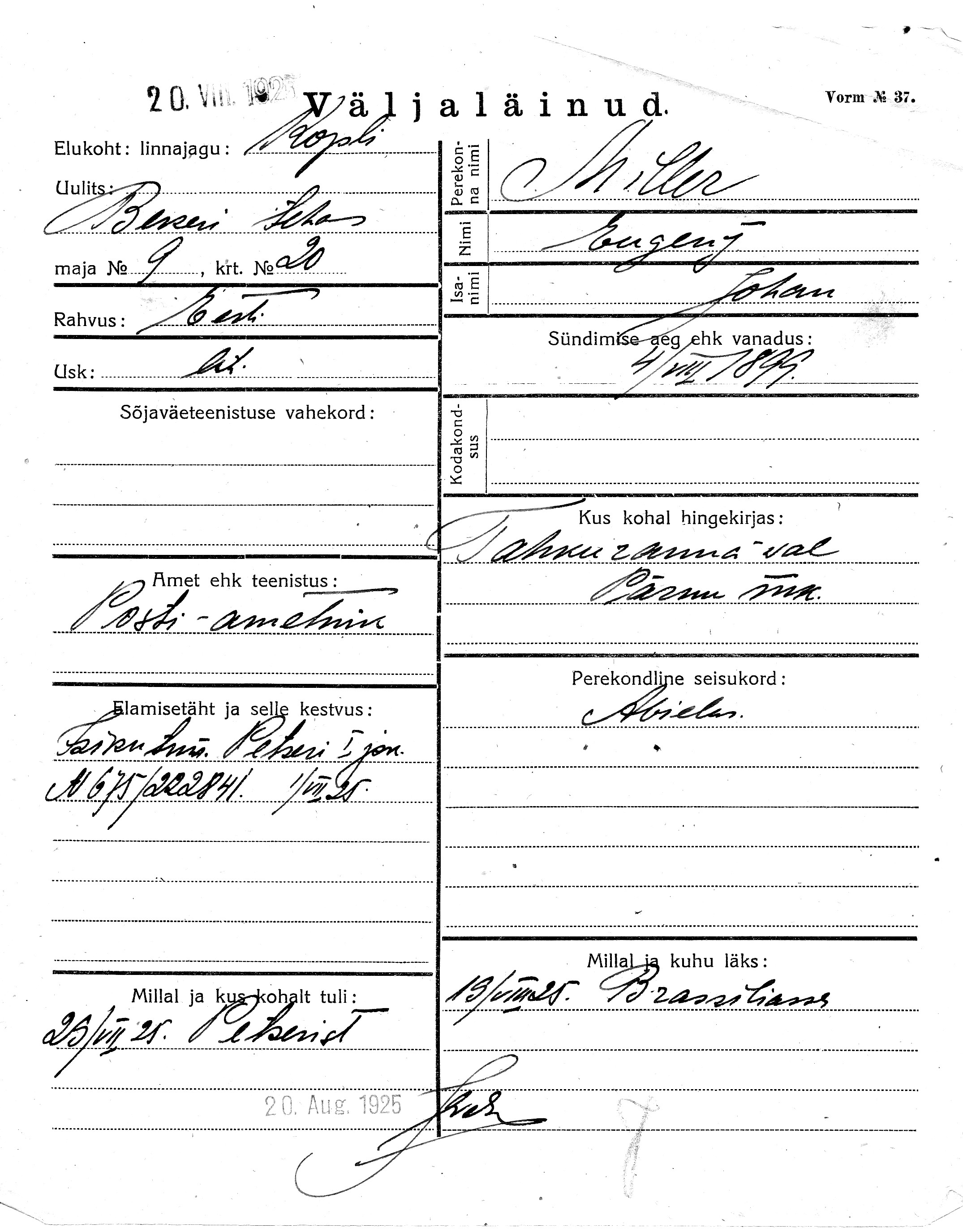 Miller, Eugeny, Johan